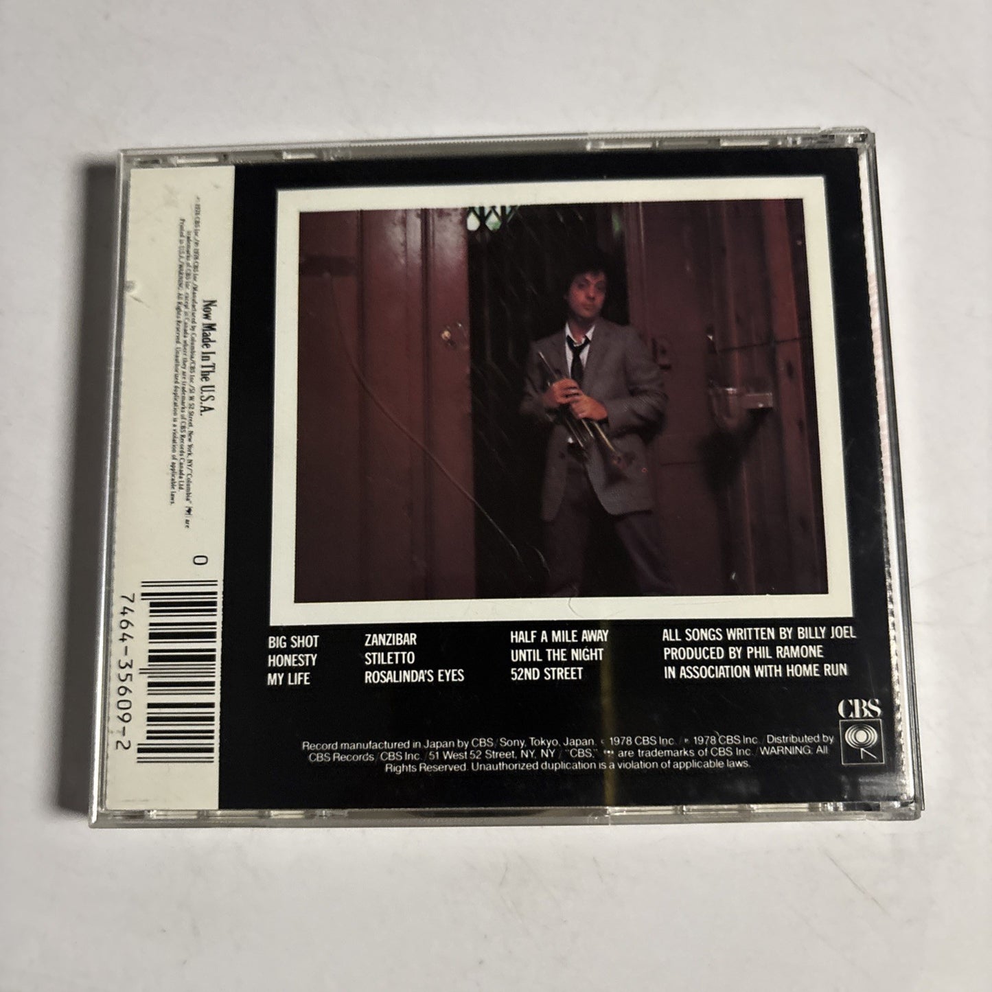 Billy Joel – 52nd Street (CD, 1984) US CK 35609