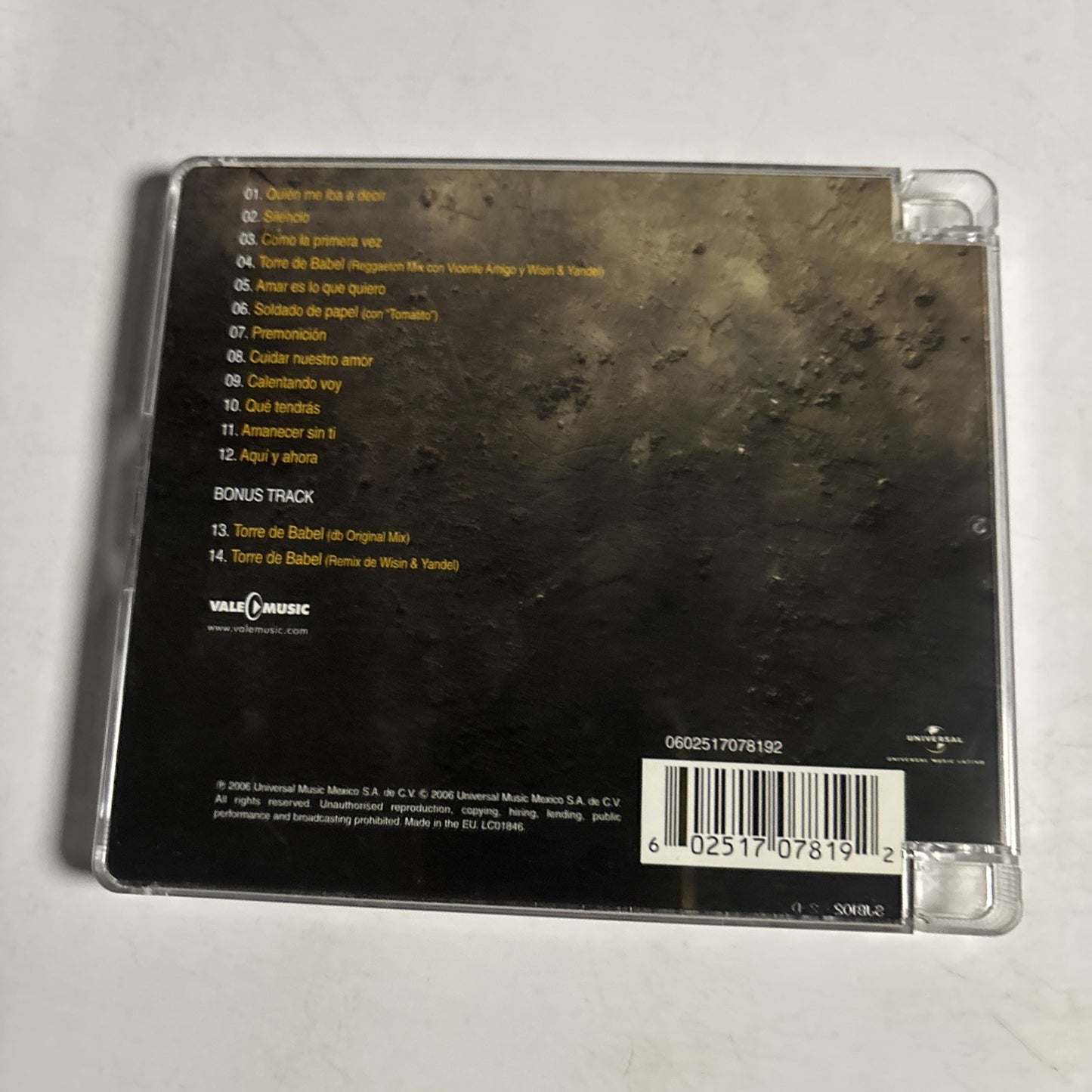 David Bisbal – Premonición (CD, 2006) Europe Bonus Track Super Jewel Case