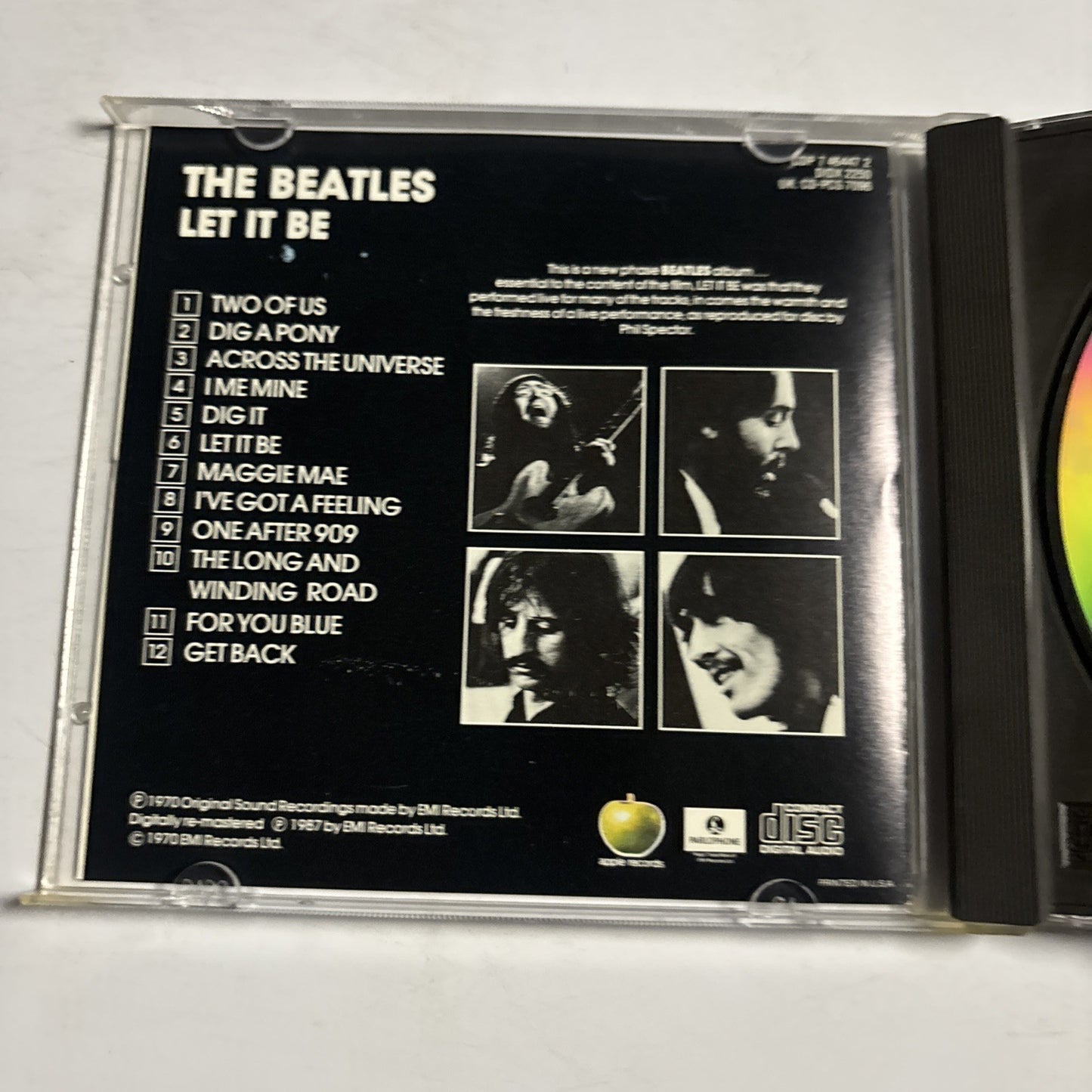 The Beatles – Let It Be (CD, 1987) US CDP 7 46447 2