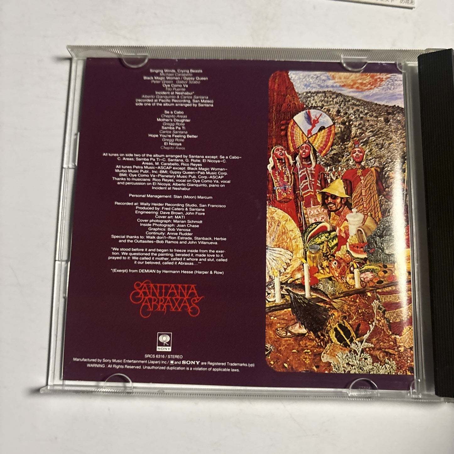 Santana – Abraxas (CD, 1993) Japan SRCS 6316