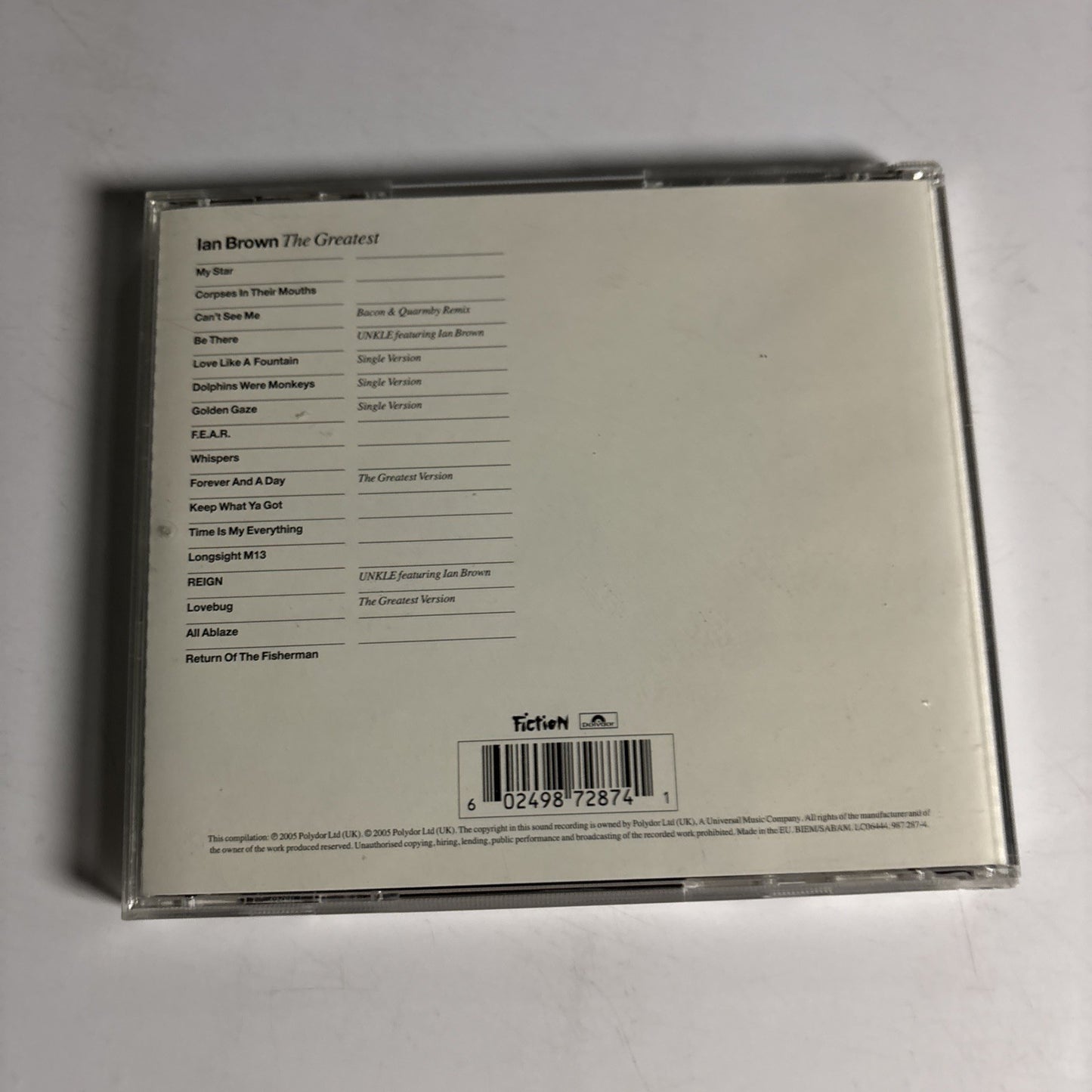 Ian Brown – The Greatest (CD, 2005) UK & Europe 987 287-4