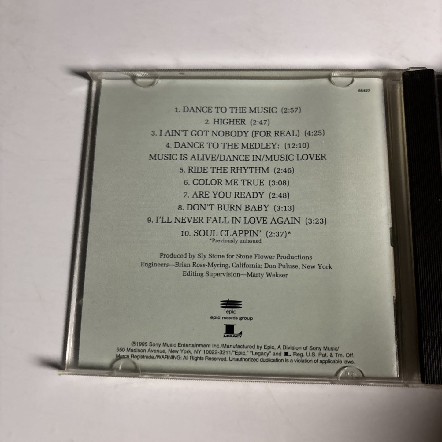 Sly & The Family Stone  – Dance To The Music (CD, 1995) US EK 66427