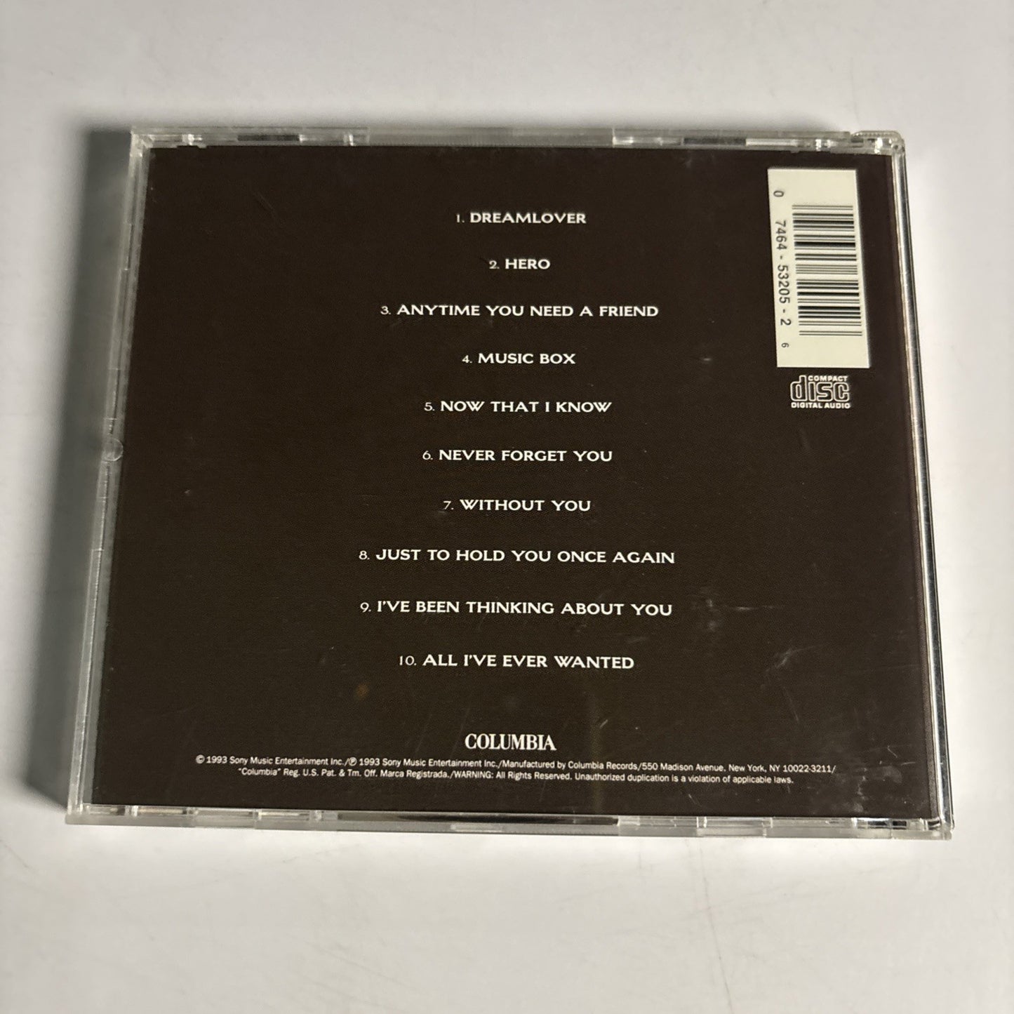 Mariah Carey – Music Box (CD, 1993) US   CK 53205