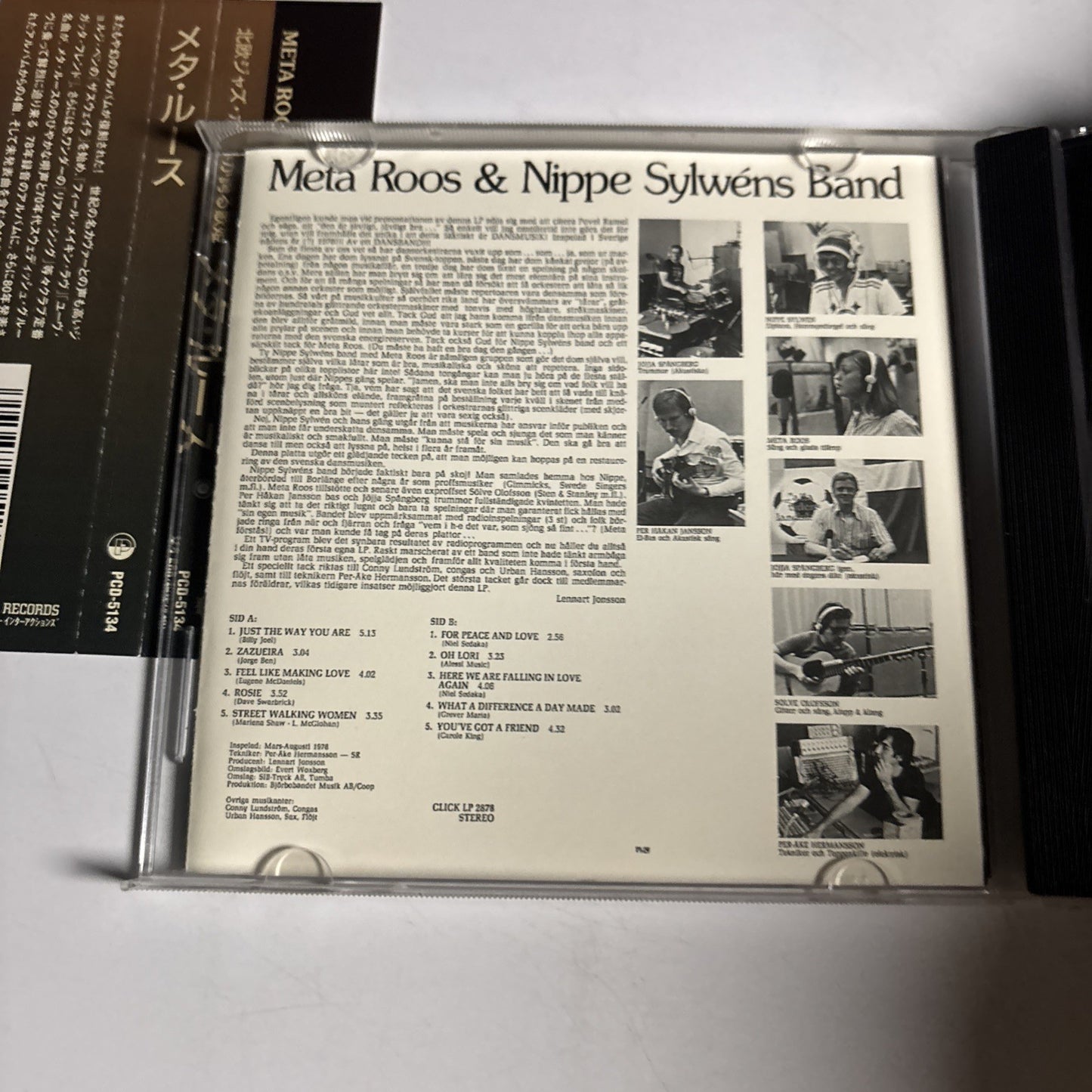 Meta Roos & Nippe Sylwéns Band (CD, 1996) Japan obi PCD-5134