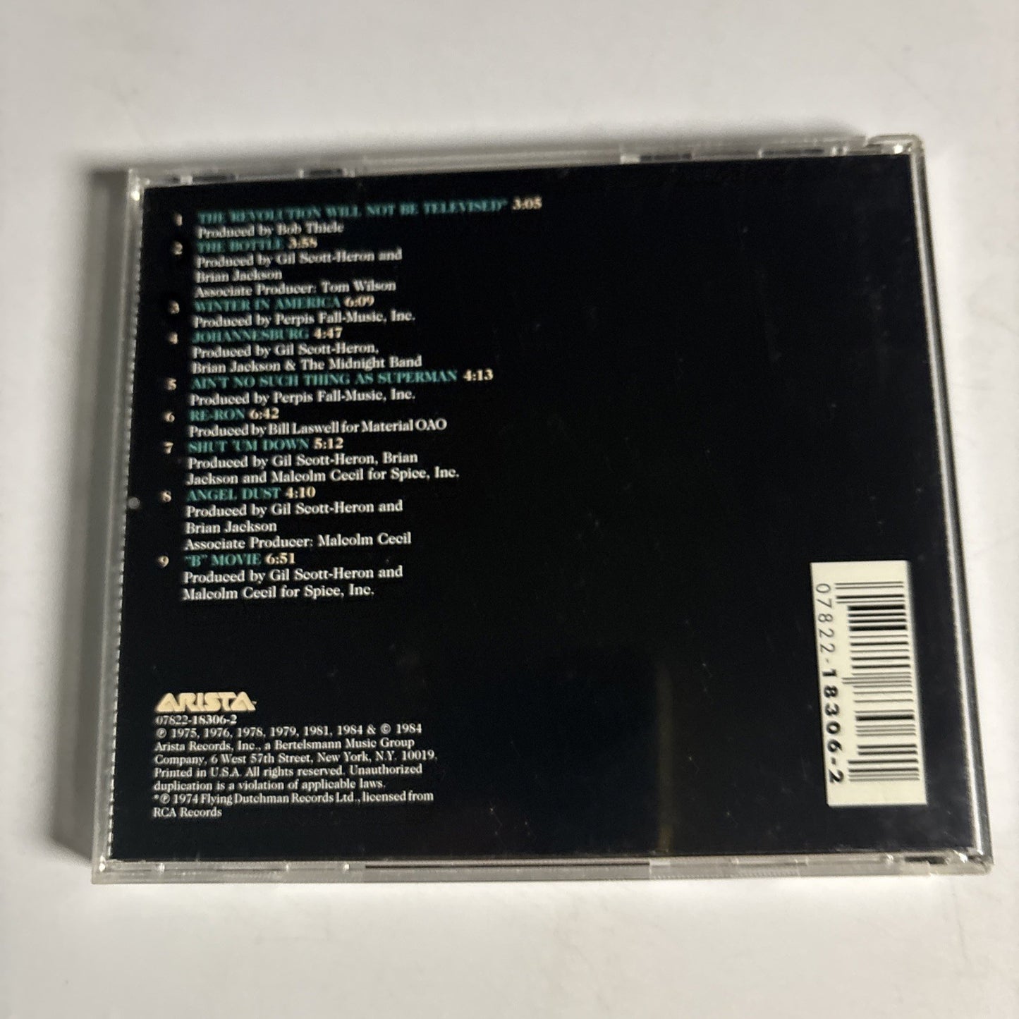 Gil Scott-Heron – The Best Of Gil Scott-Heron (CD, 1991) US 07822-18306-2