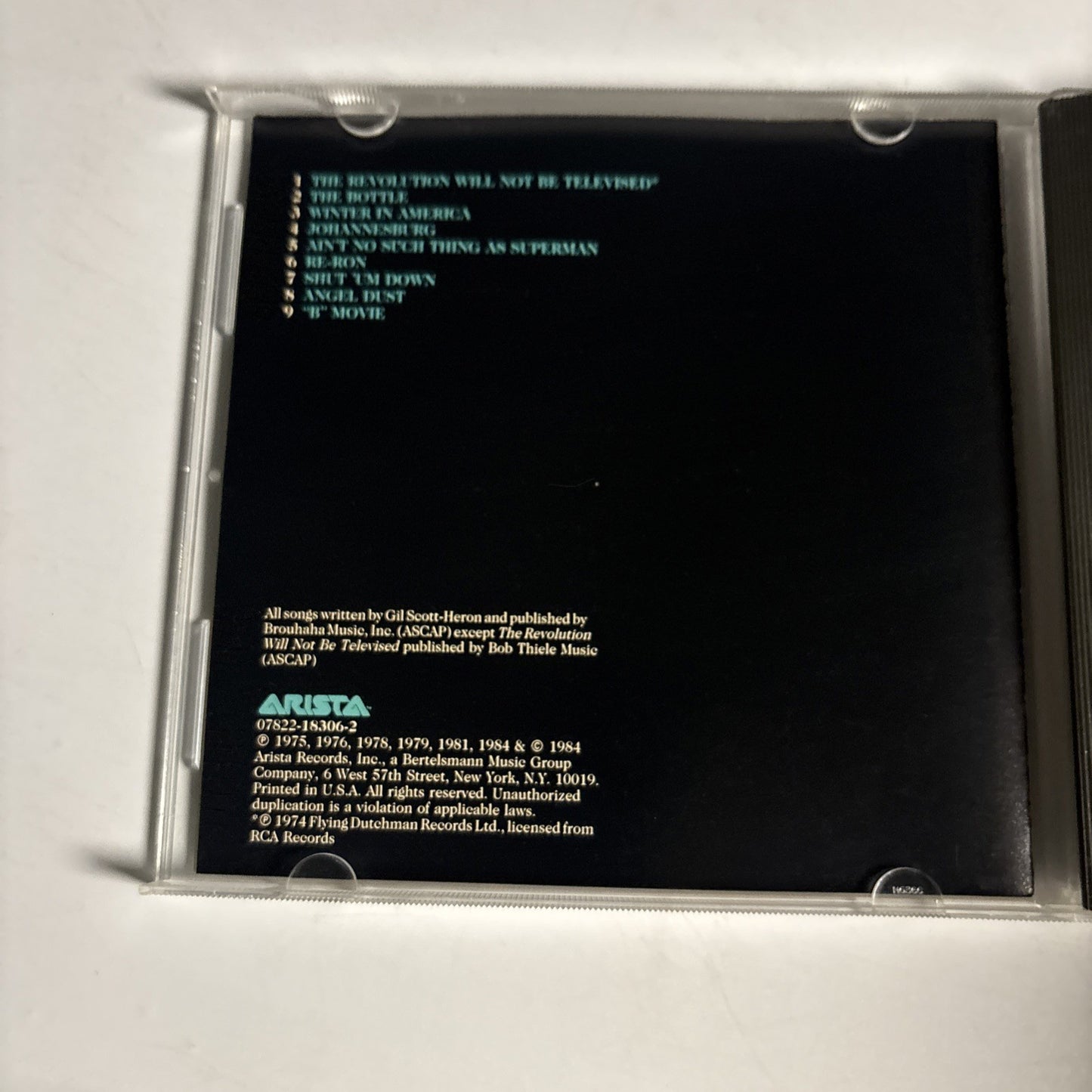Gil Scott-Heron – The Best Of Gil Scott-Heron (CD, 1991) US 07822-18306-2