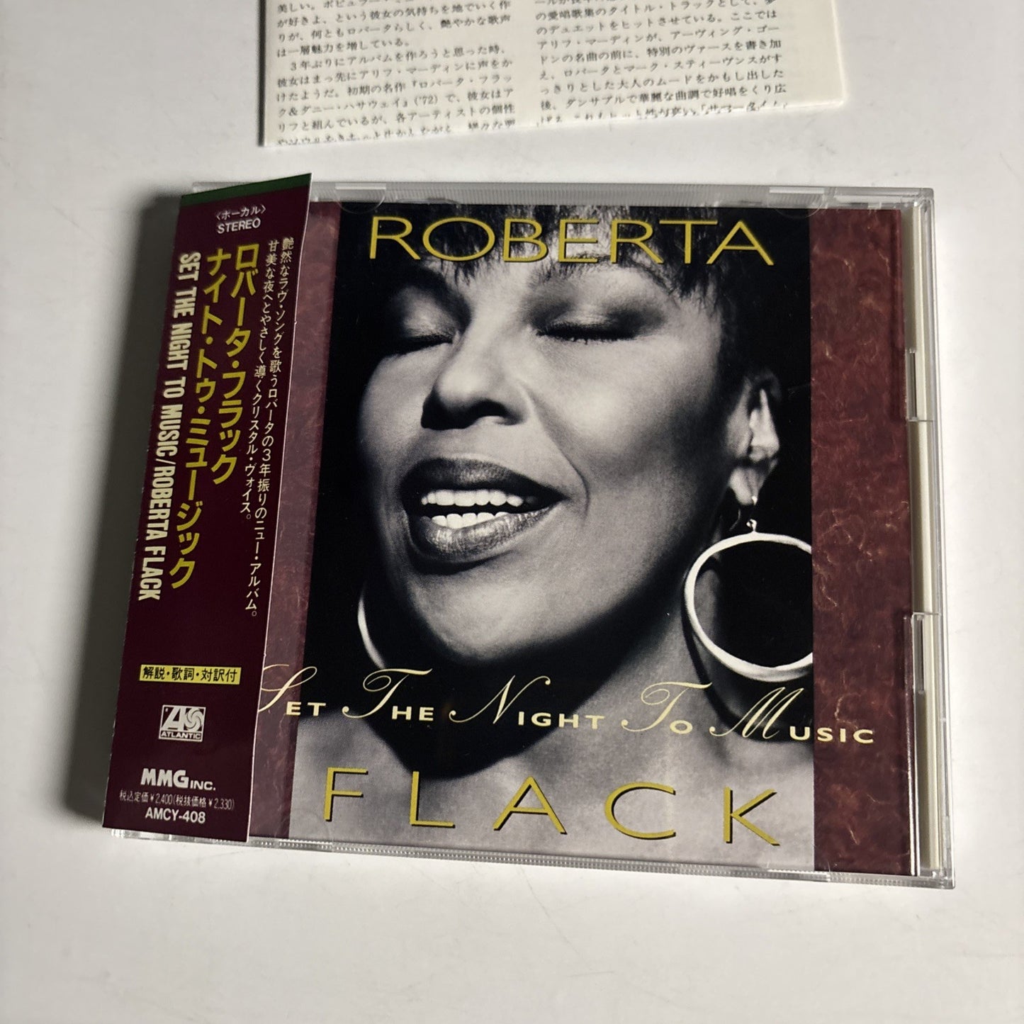 Roberta Flack – Set The Night To Music (CD, 1992) Japan obi AMCY-408