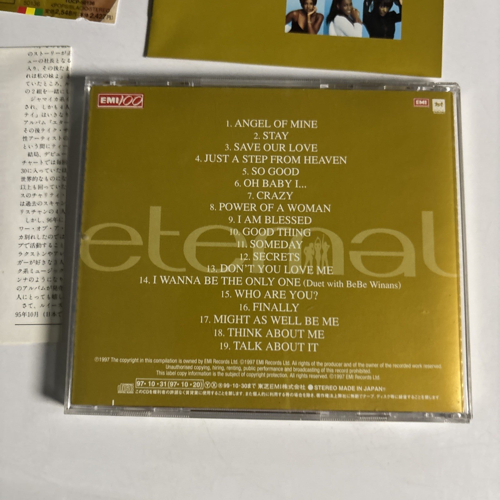 Eternal – Greatest Hits (CD, 1997) Japan Bonus Track, Obi TOCP
