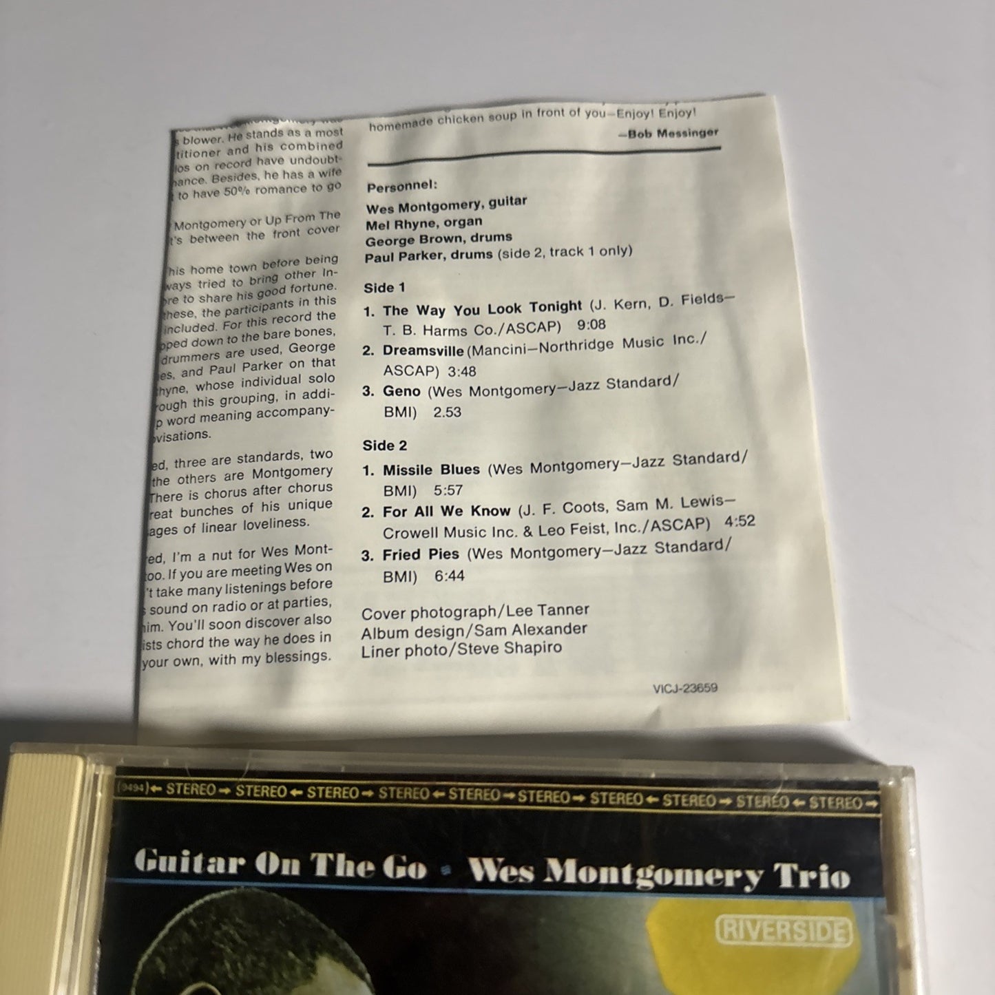 The Wes Montgomery Trio – Guitar On The Go (CD, 1991) Japan Bonus VICJ-23659