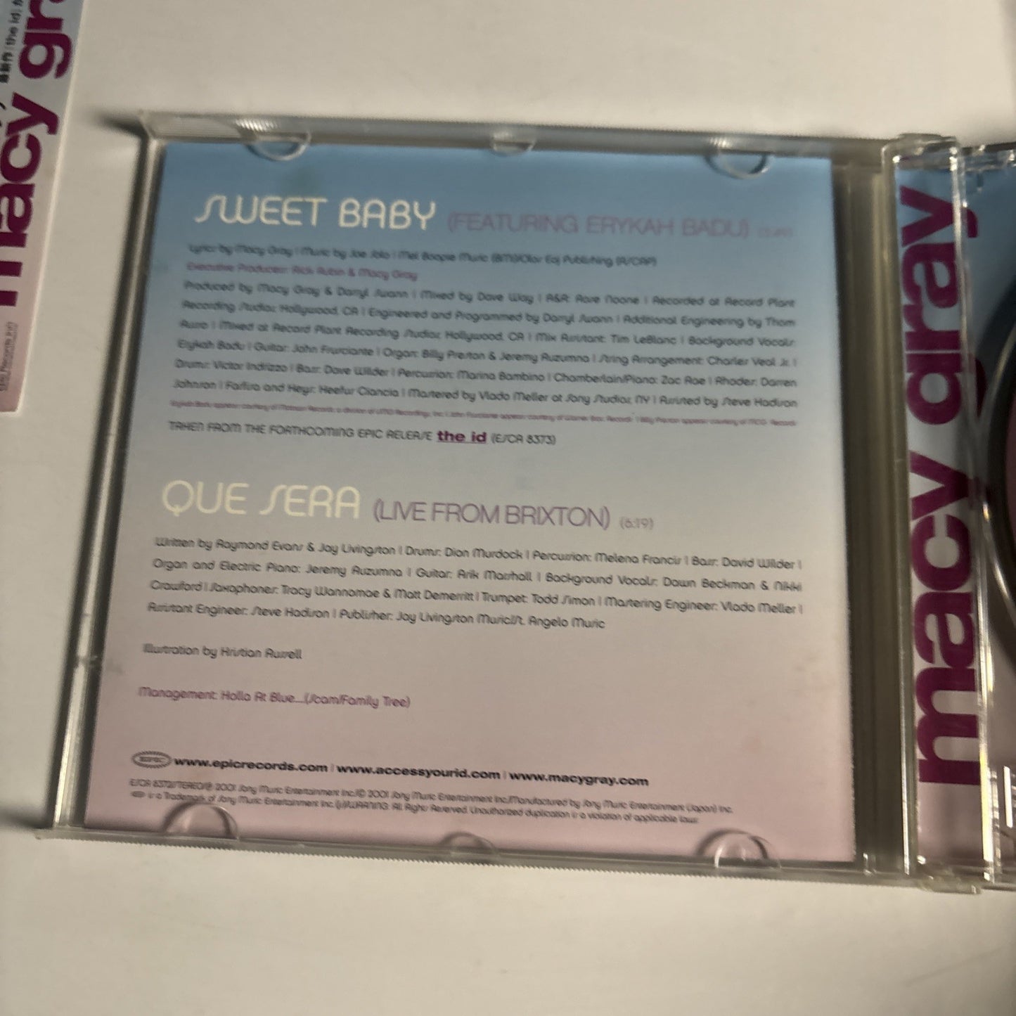 Macy Gray, Erykah Badu – Sweet Baby (CD, 2001) Japan PROMO Obi ESCA 8372