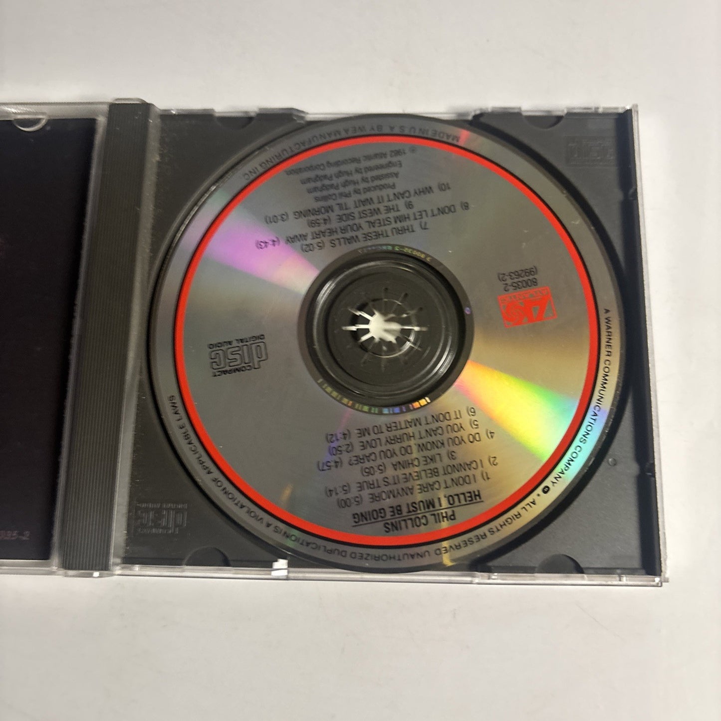 Phil Collins – Hello, I Must Be Going! (CD, 1984) US 80035-2
