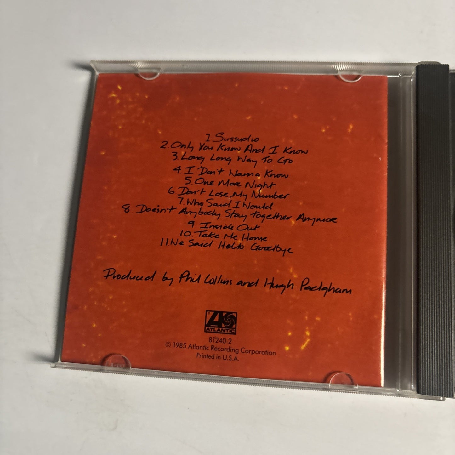 Phil Collins – No Jacket Required (CD, 1985) US 7 81240-2
