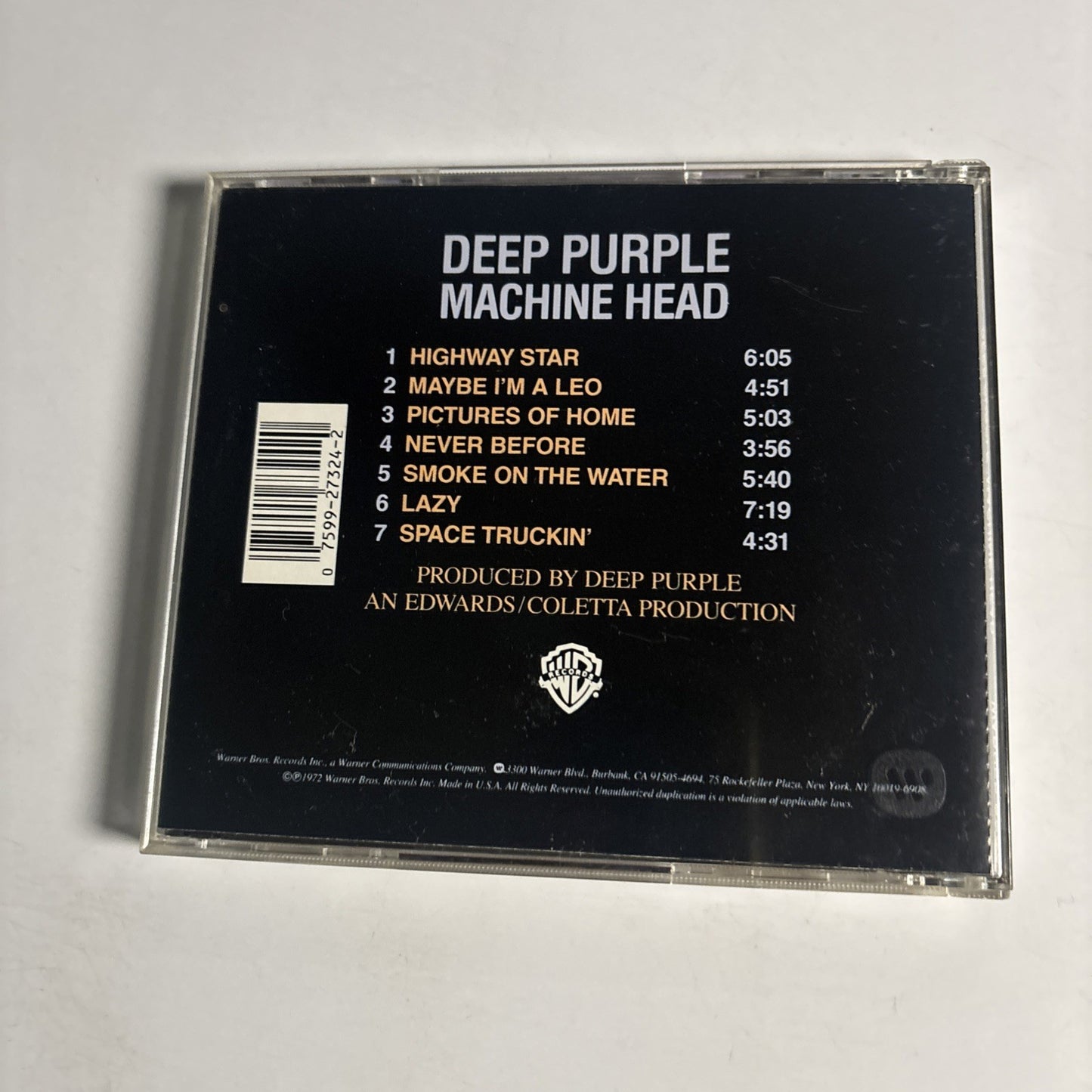 Deep Purple – Machine Head (CD, 1987) US 3100-2