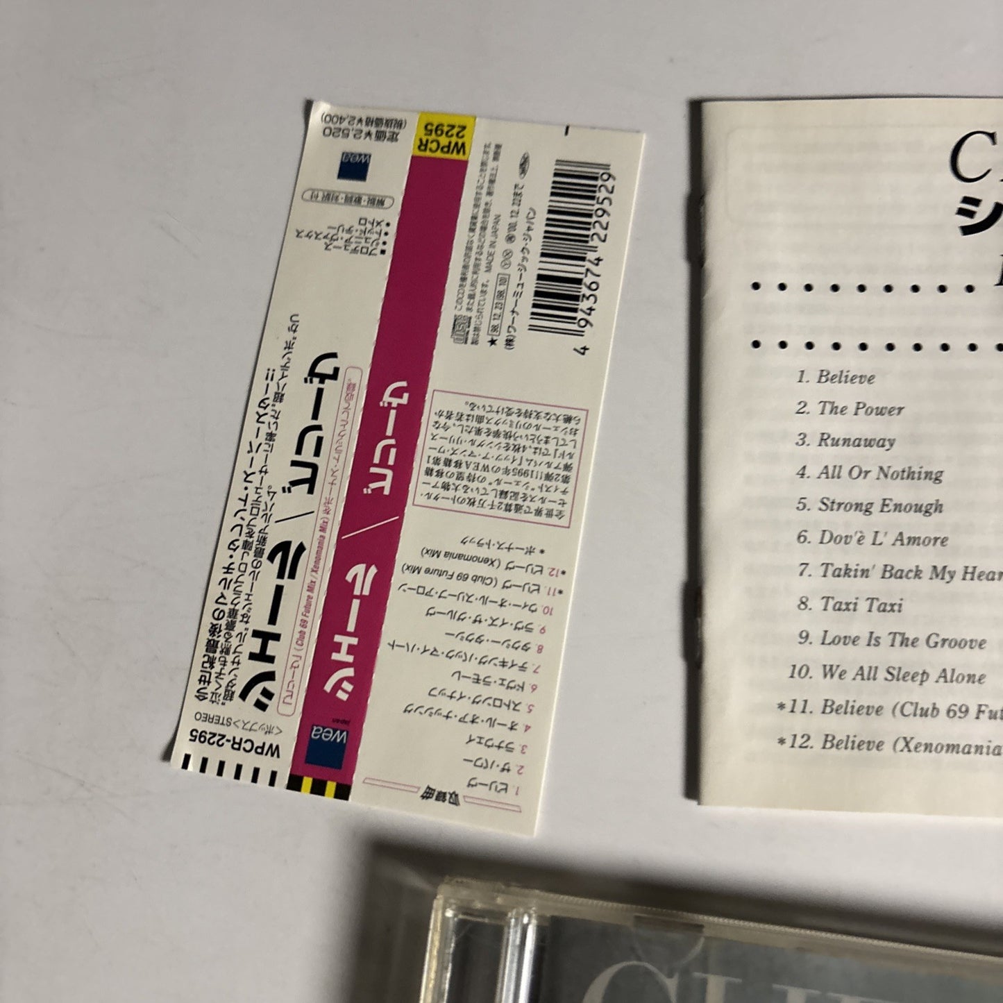 Cher – Believe (CD, 1999) Japan Bonus Track obi WPCR-2295