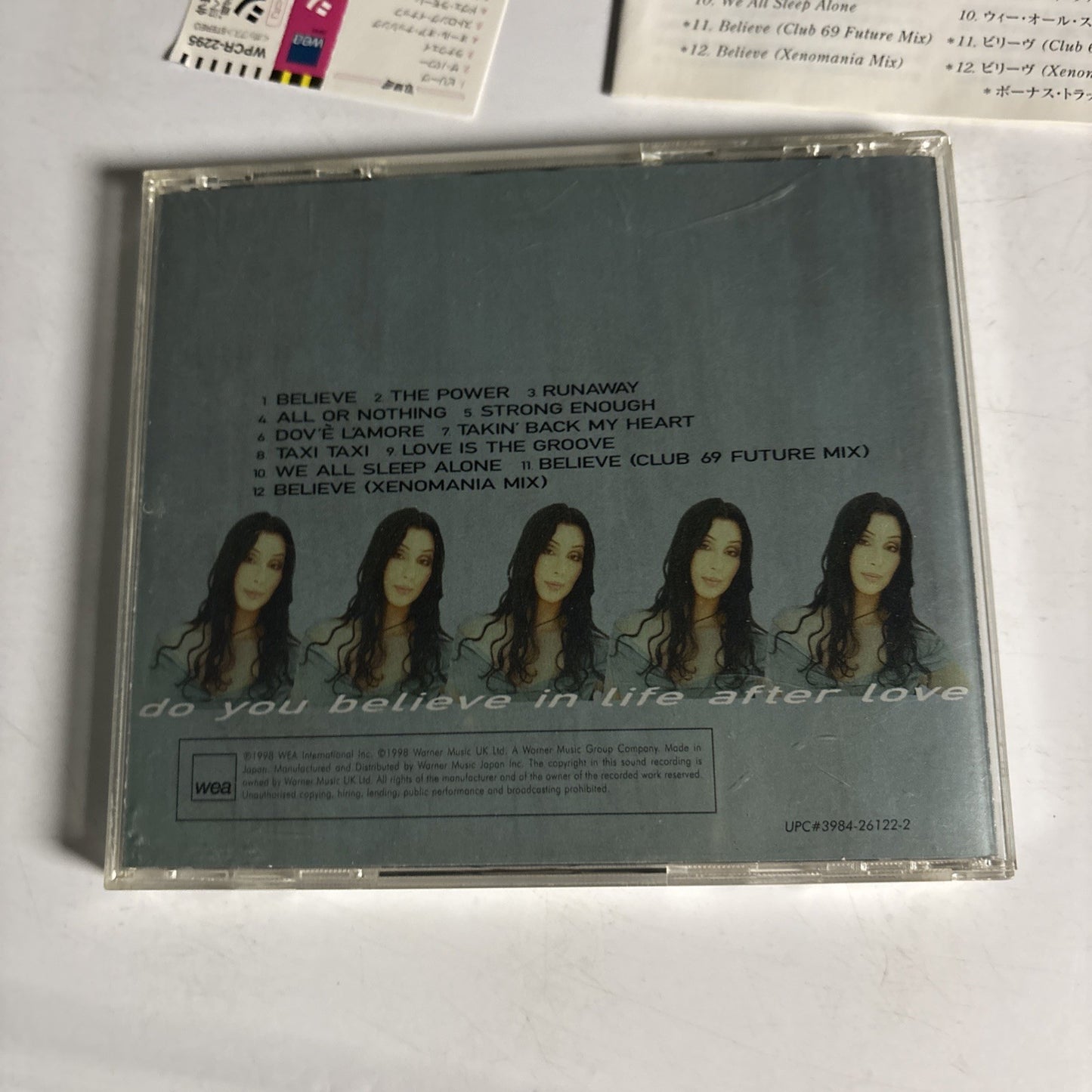Cher – Believe (CD, 1999) Japan Bonus Track obi WPCR-2295