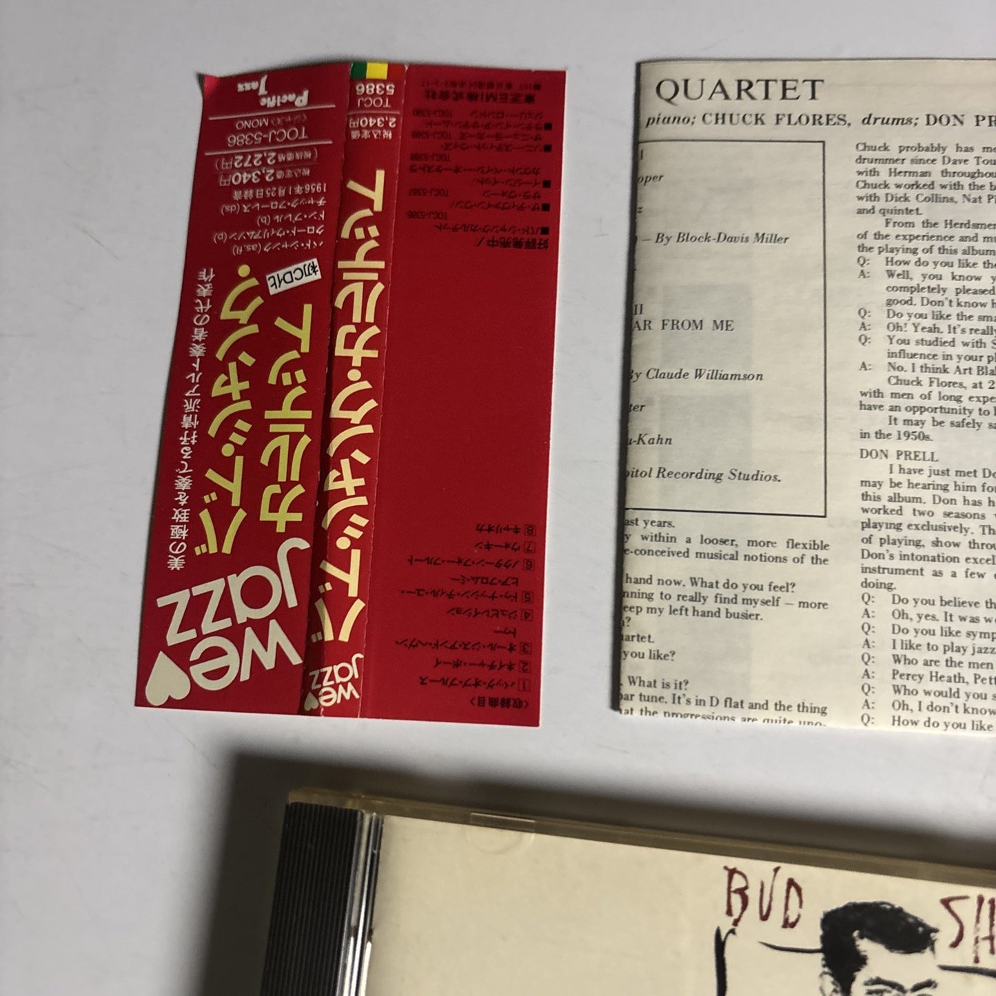 Bud Shank Quartet, Claude Williamson – Bud Shank (CD, 1991) Japan obi TOCJ-5386