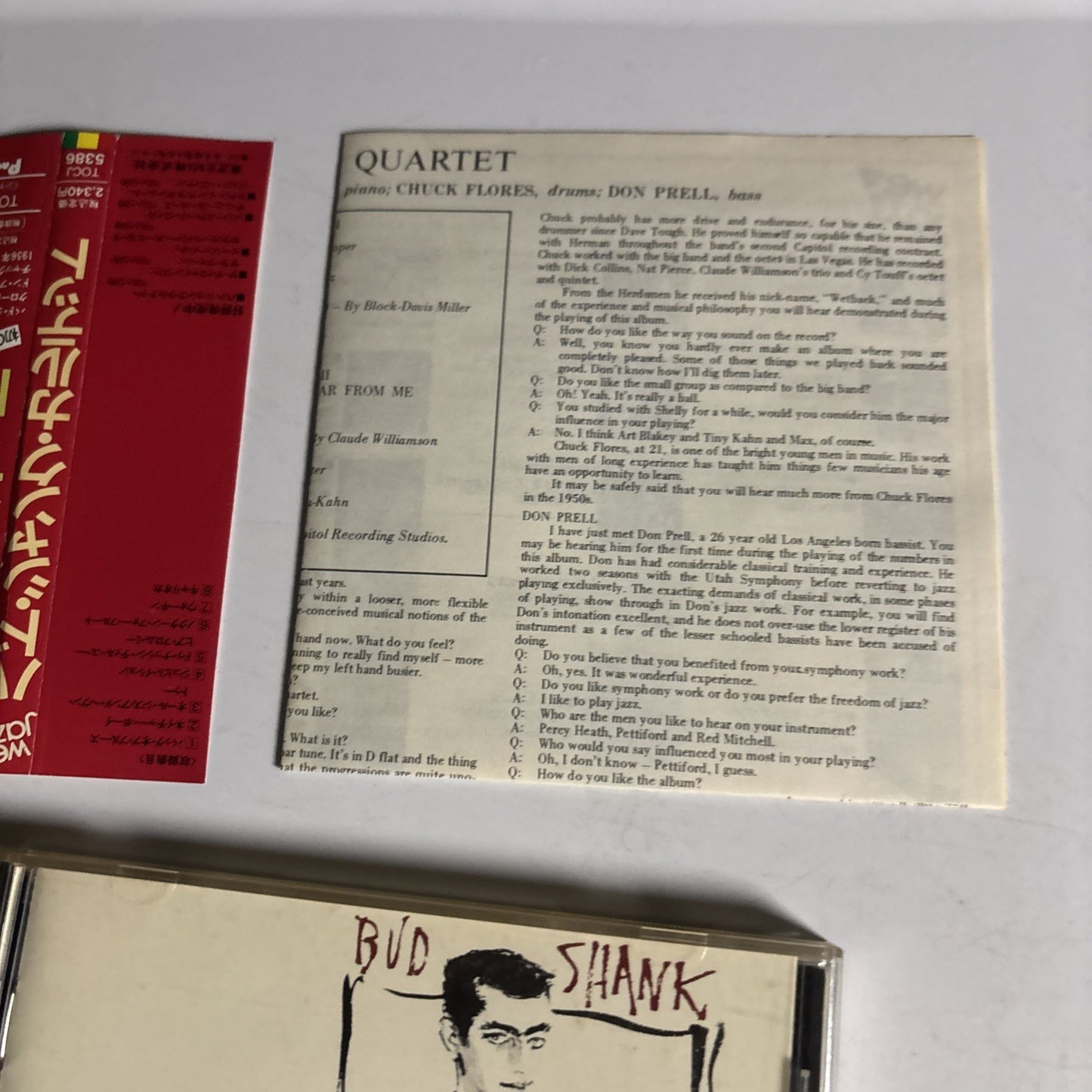 Bud Shank Quartet, Claude Williamson – Bud Shank (CD, 1991) Japan obi TOCJ-5386