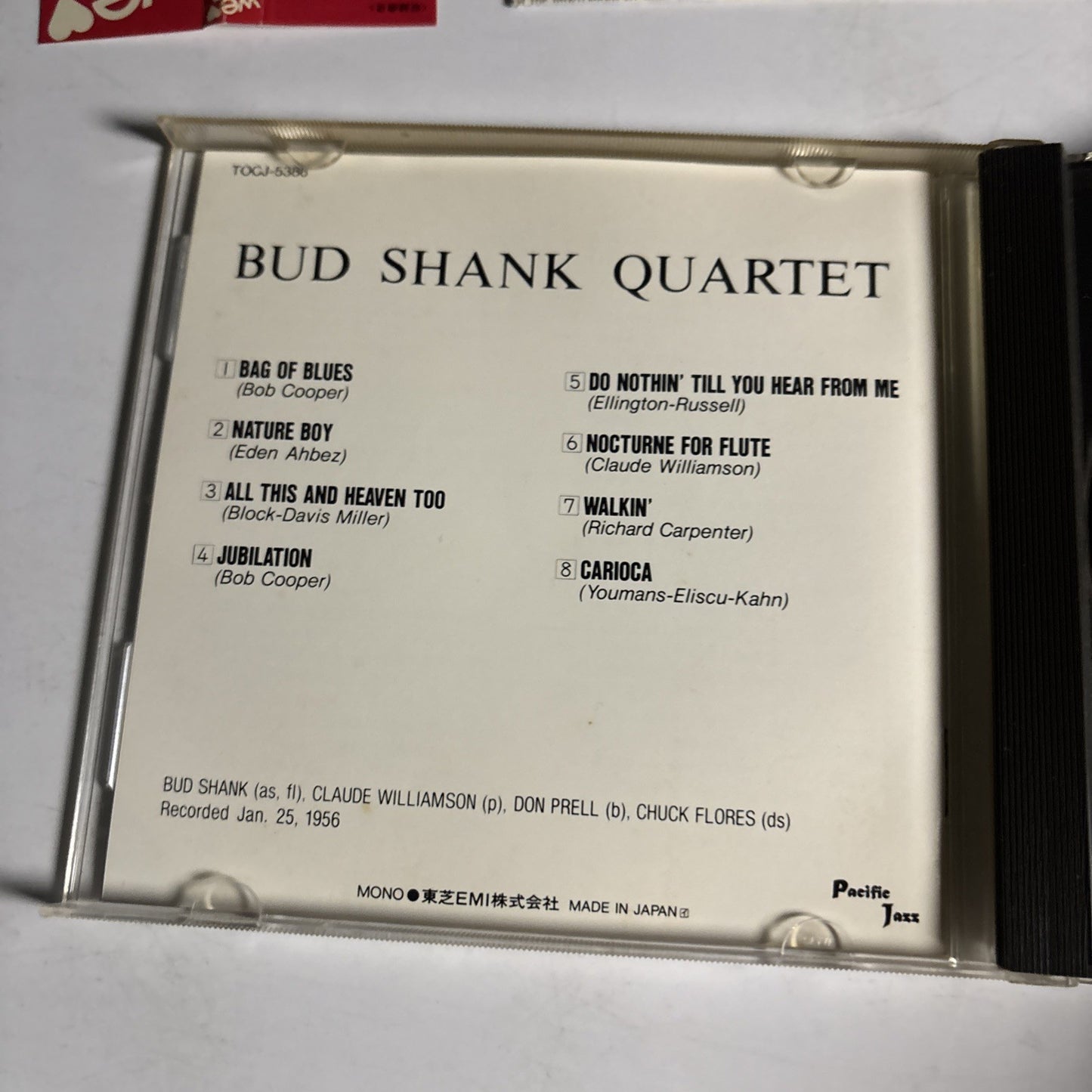Bud Shank Quartet, Claude Williamson – Bud Shank (CD, 1991) Japan obi TOCJ-5386