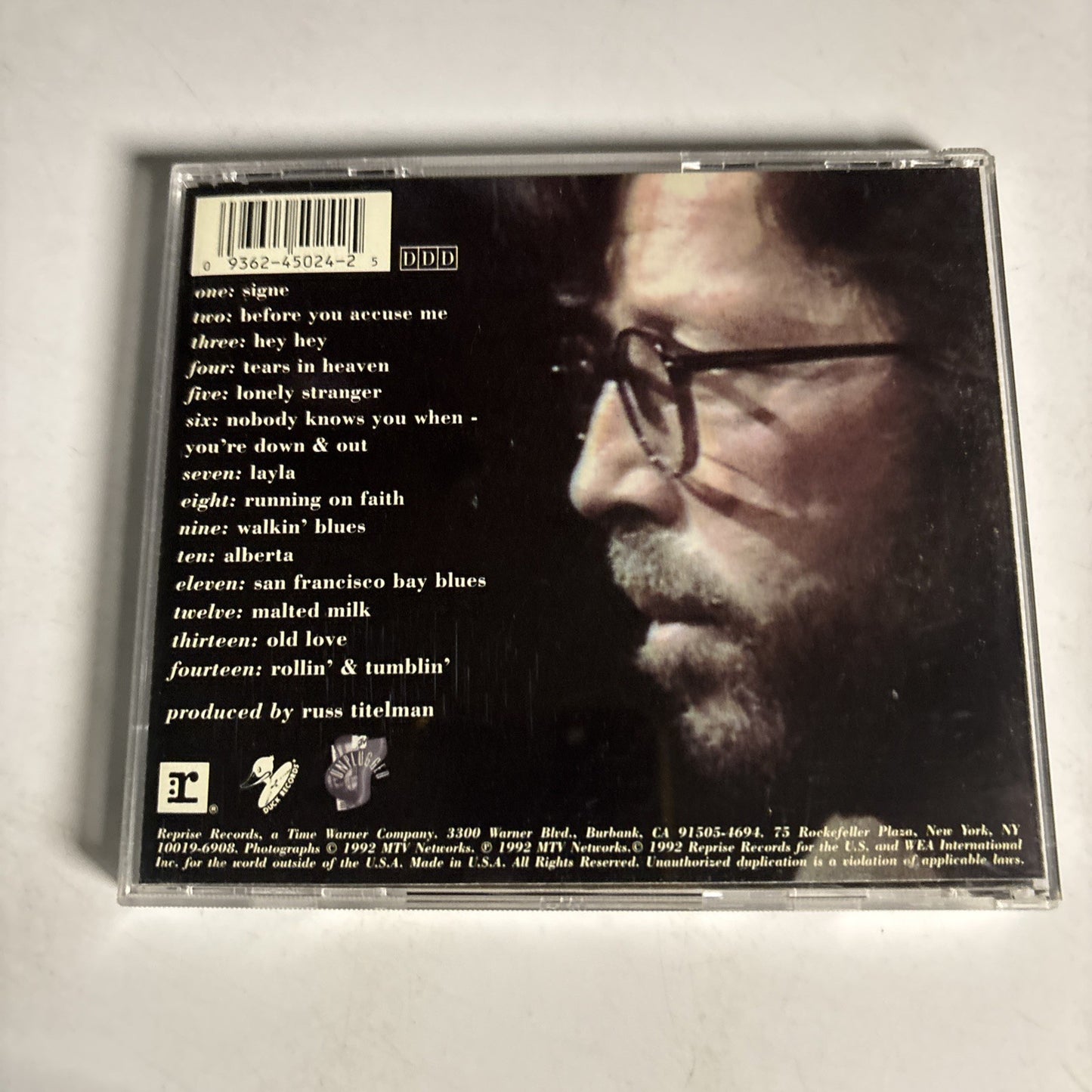 Eric Clapton – Unplugged (CD, 1992)  US 9450242