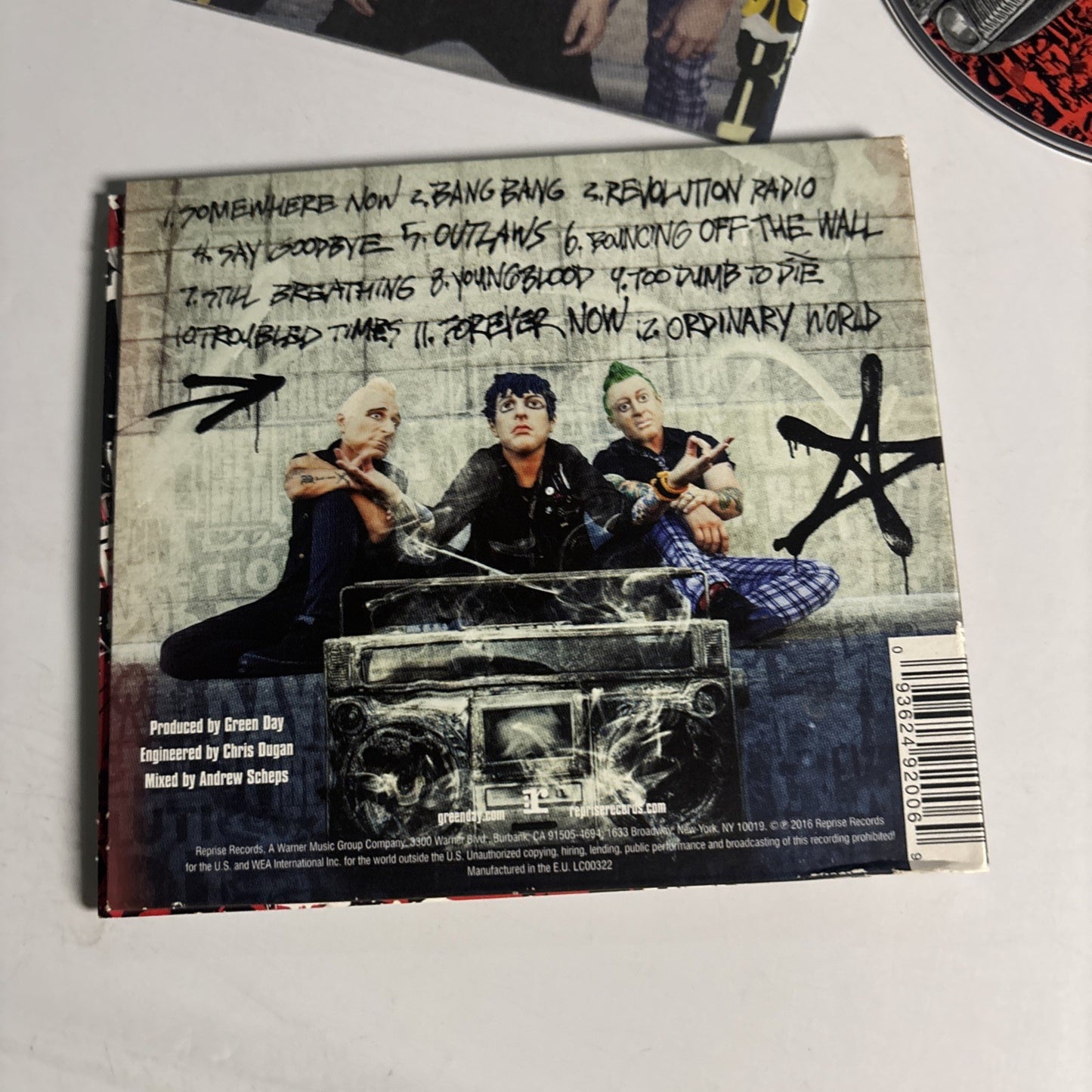 Green Day – Revolution Radio (CD, 2016) Europe Digipak 9362-49200-6