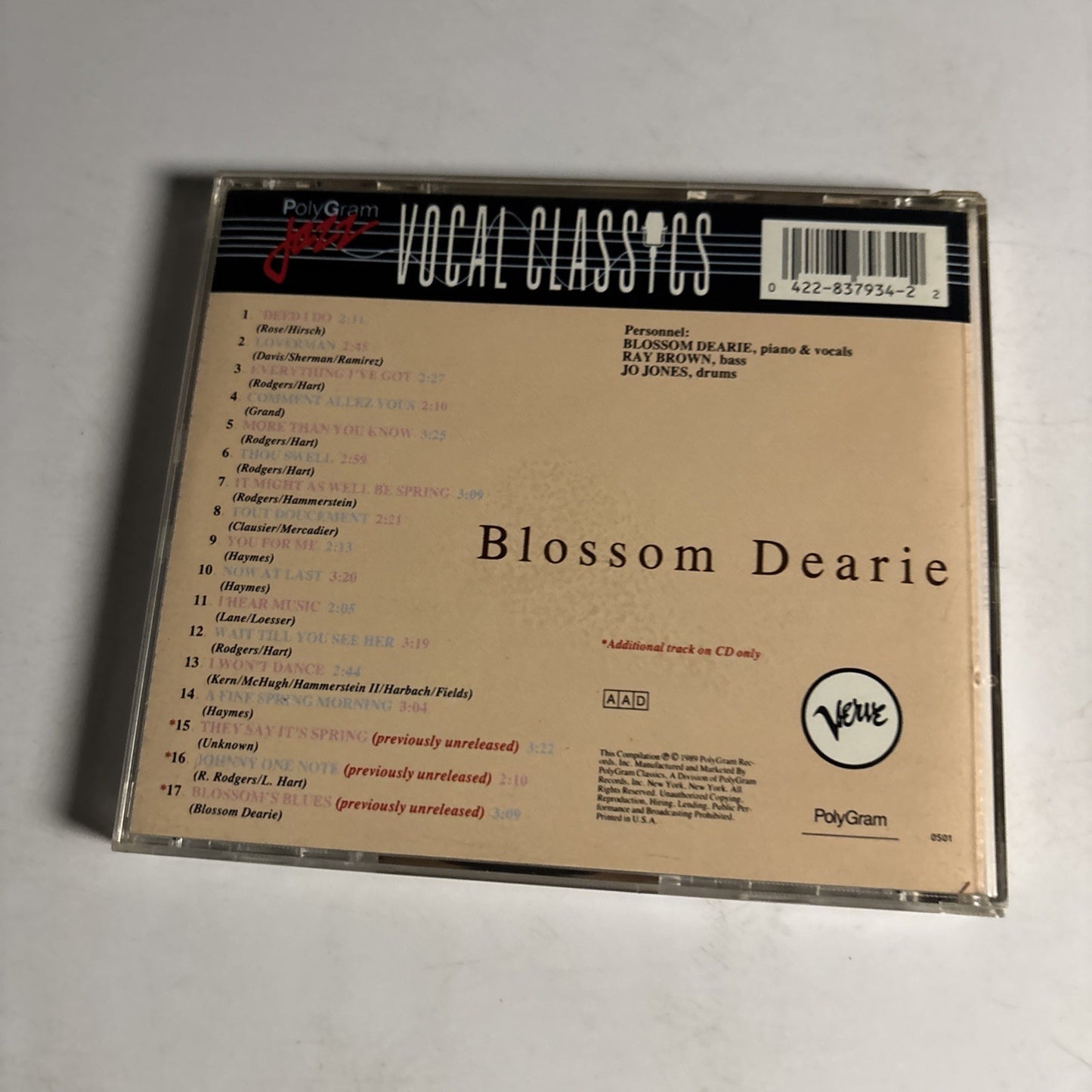 Blossom Dearie – Blossom Dearie (CD, 1989) US 837 934-2