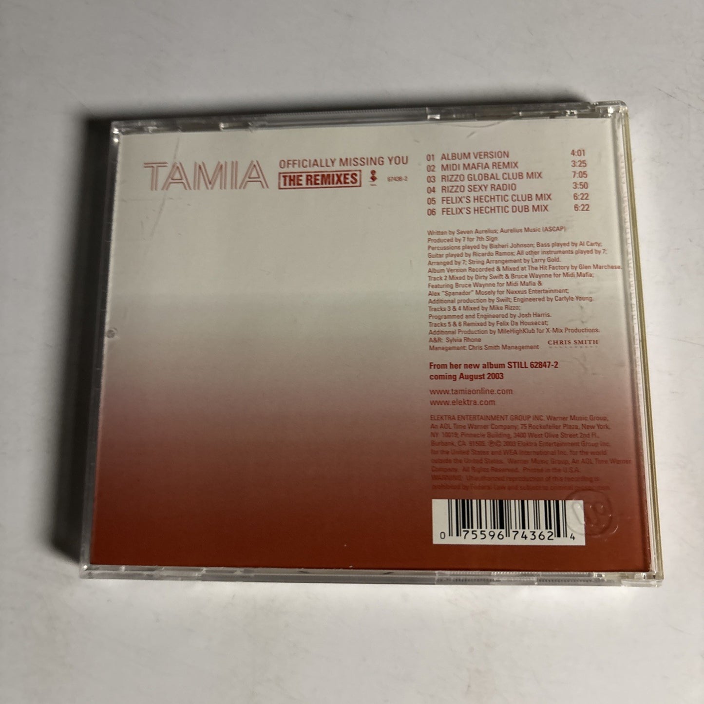Tamia – Officially Missing You (The Remixes) (CD, 2003) US 67436-2