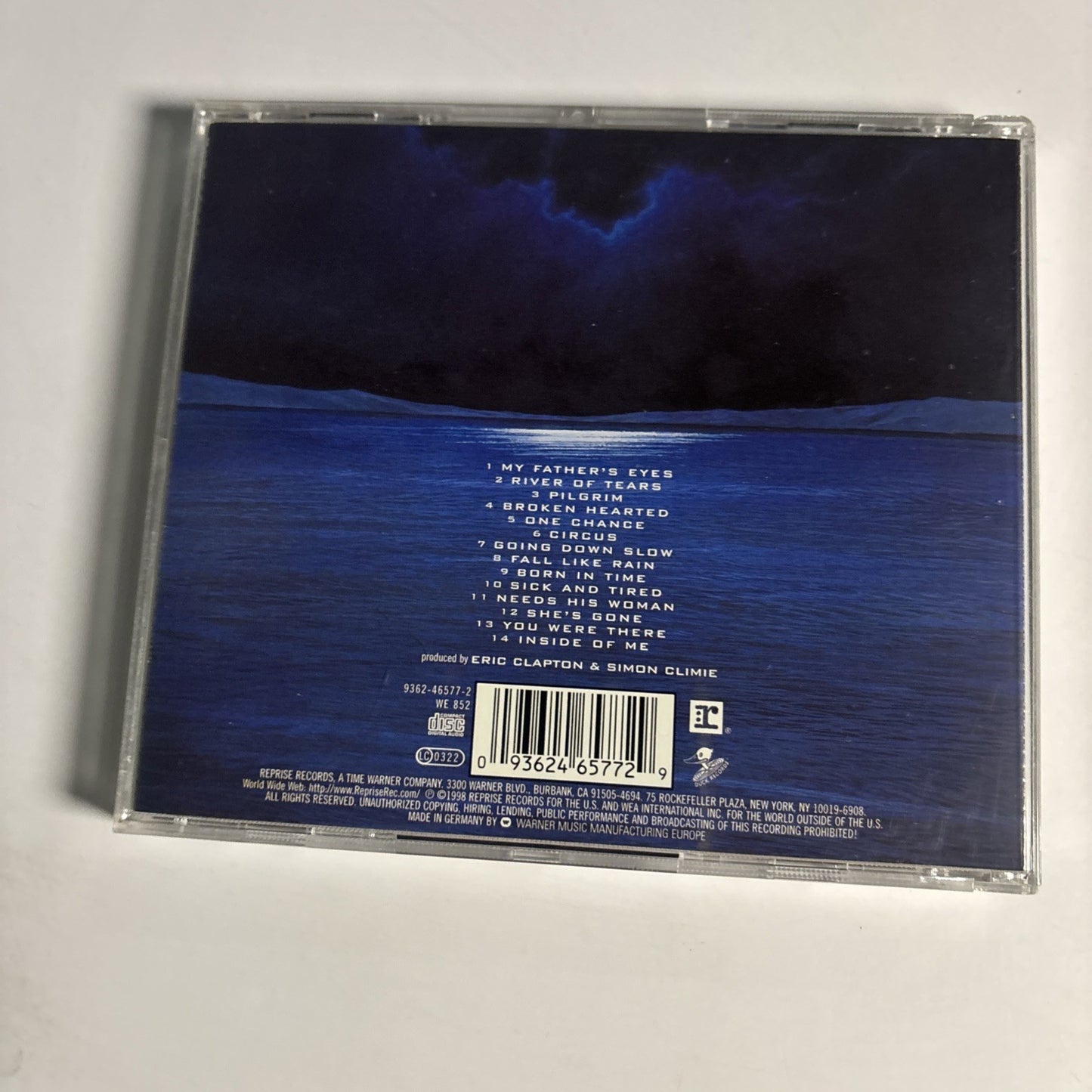Eric Clapton – Pilgrim (CD, 1998) Europe 936246577-2
