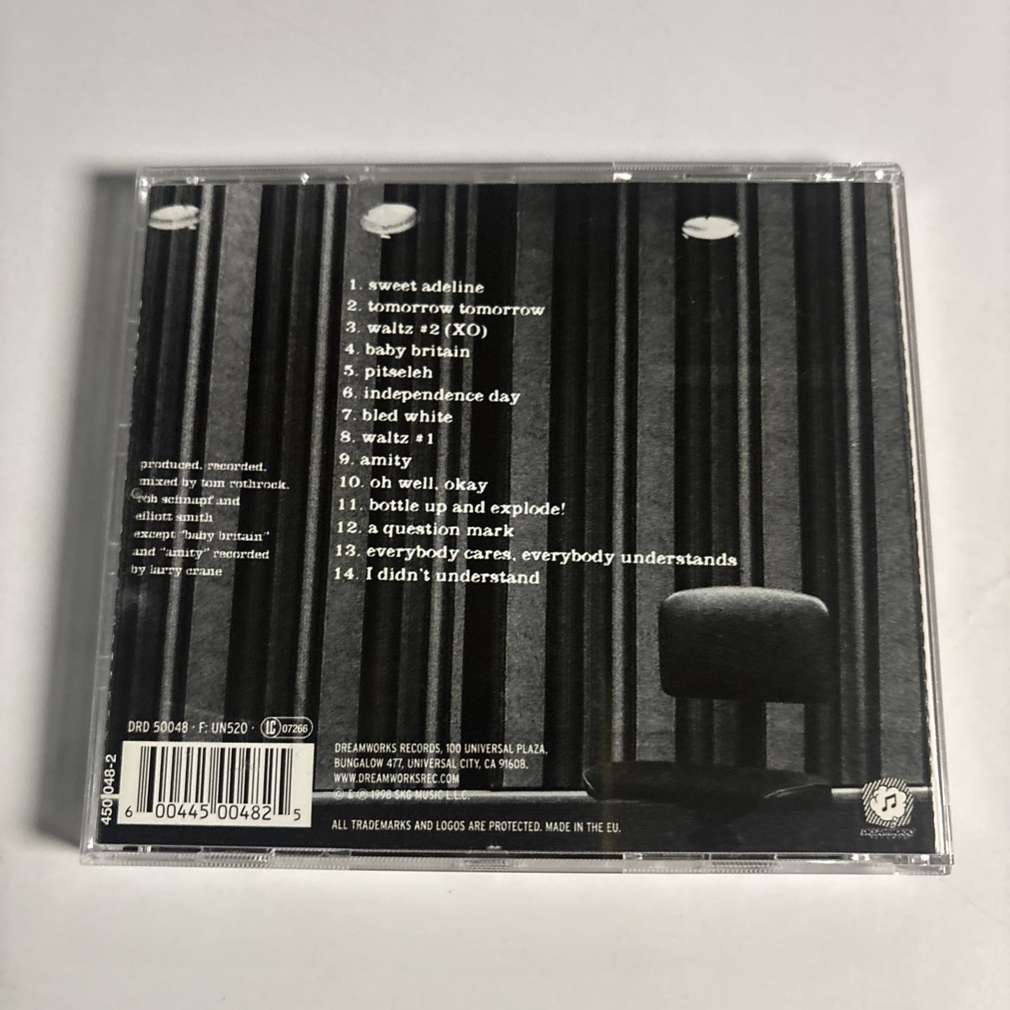 Elliott Smith – XO (CD, 1998) Europe DRD 50048