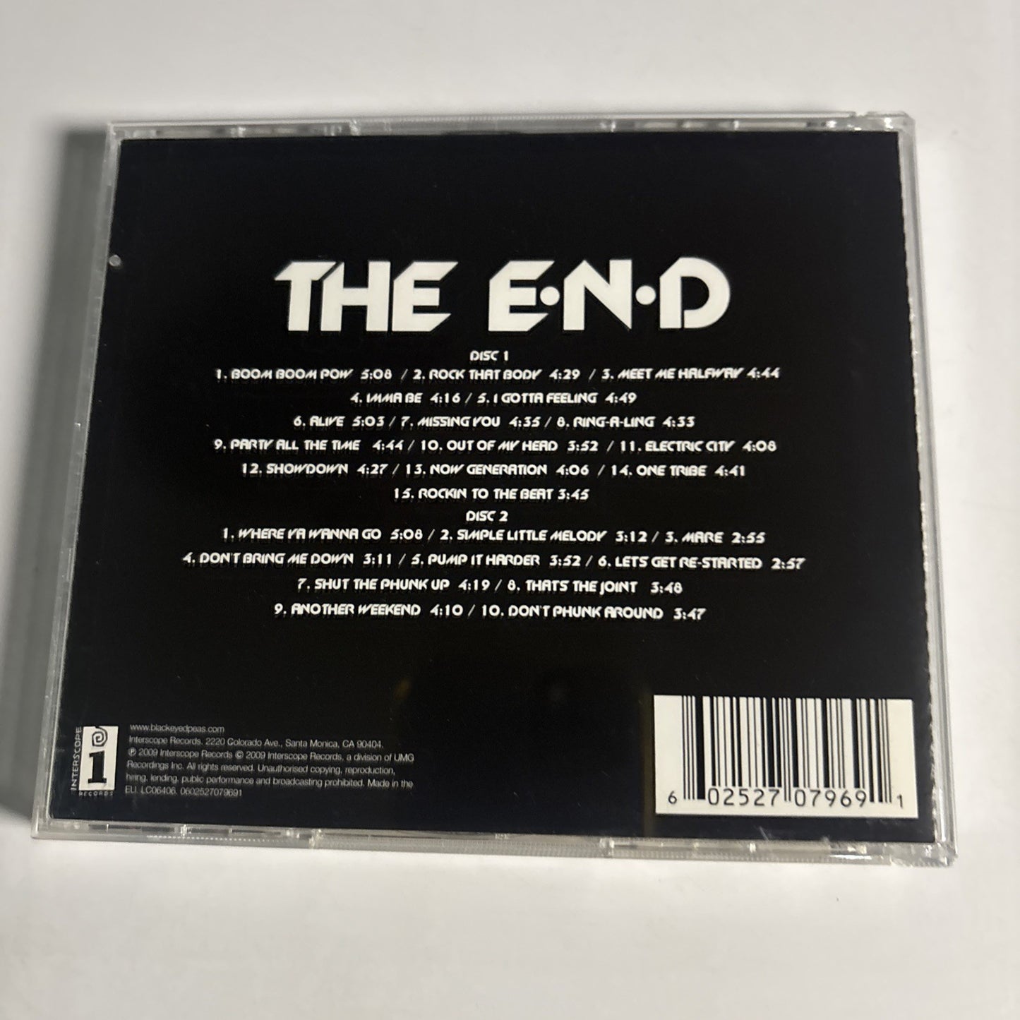 Black Eyed Peas – The E·N·D (CD, 2009) Europe 2-Disc 0602527079691