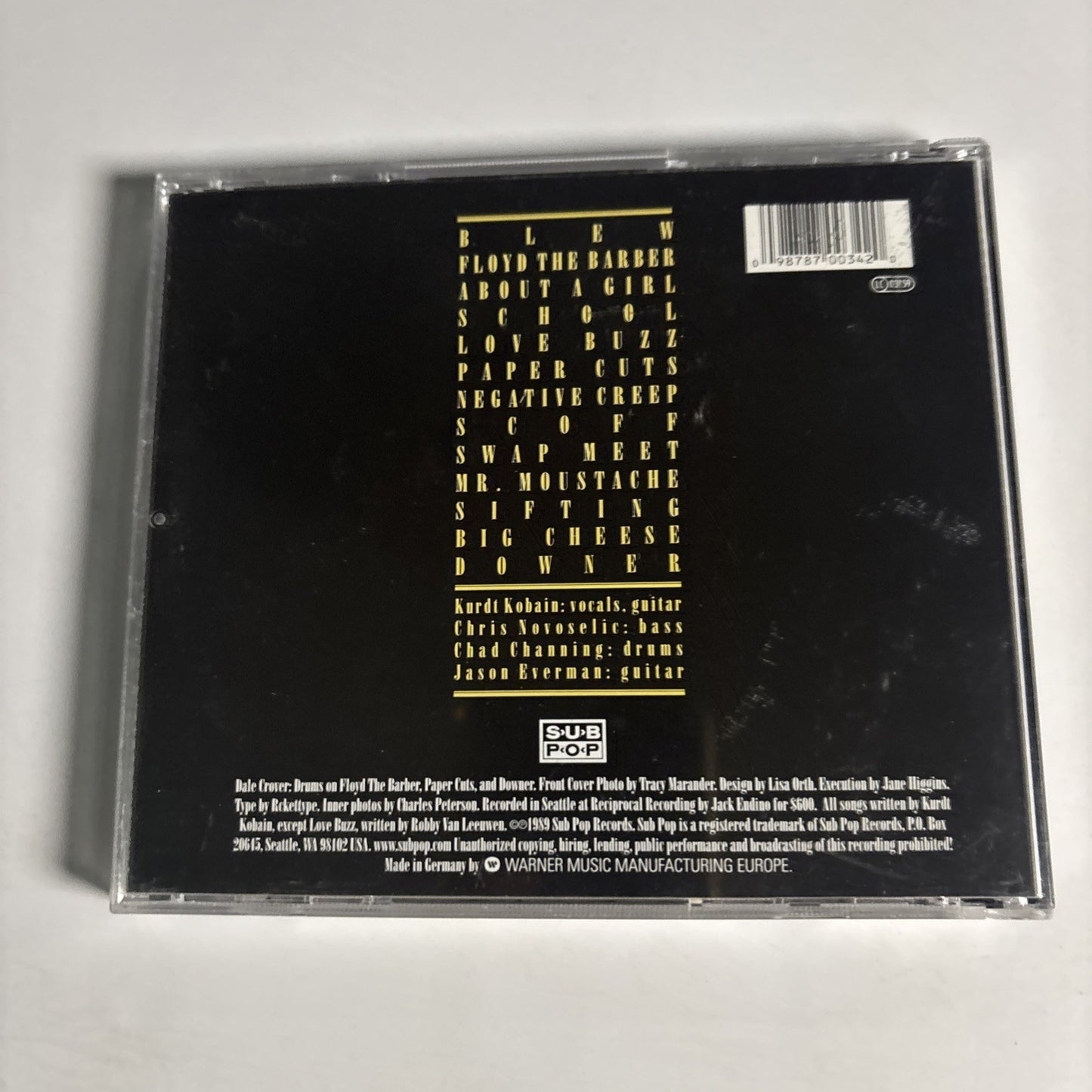 Nirvana – Bleach (CD, 2002) Europe 9878-70034-2