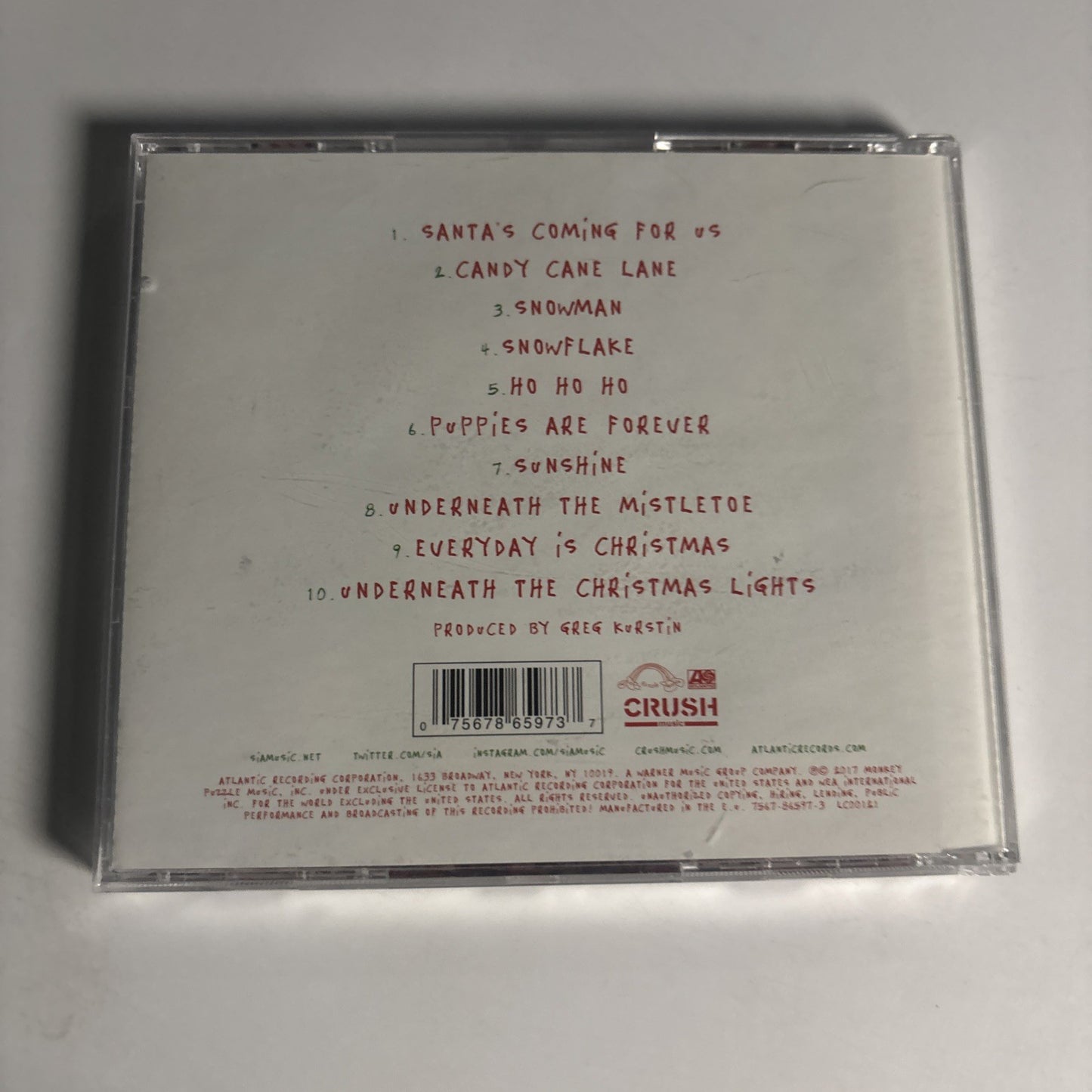 Sia – Everyday Is Christmas (CD, 2017) Europe 7567-86597-3