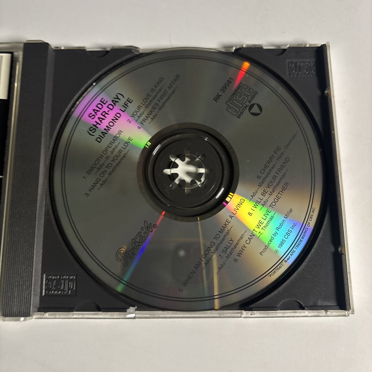 Sade – Diamond Life (CD, 1985) US RK 39581