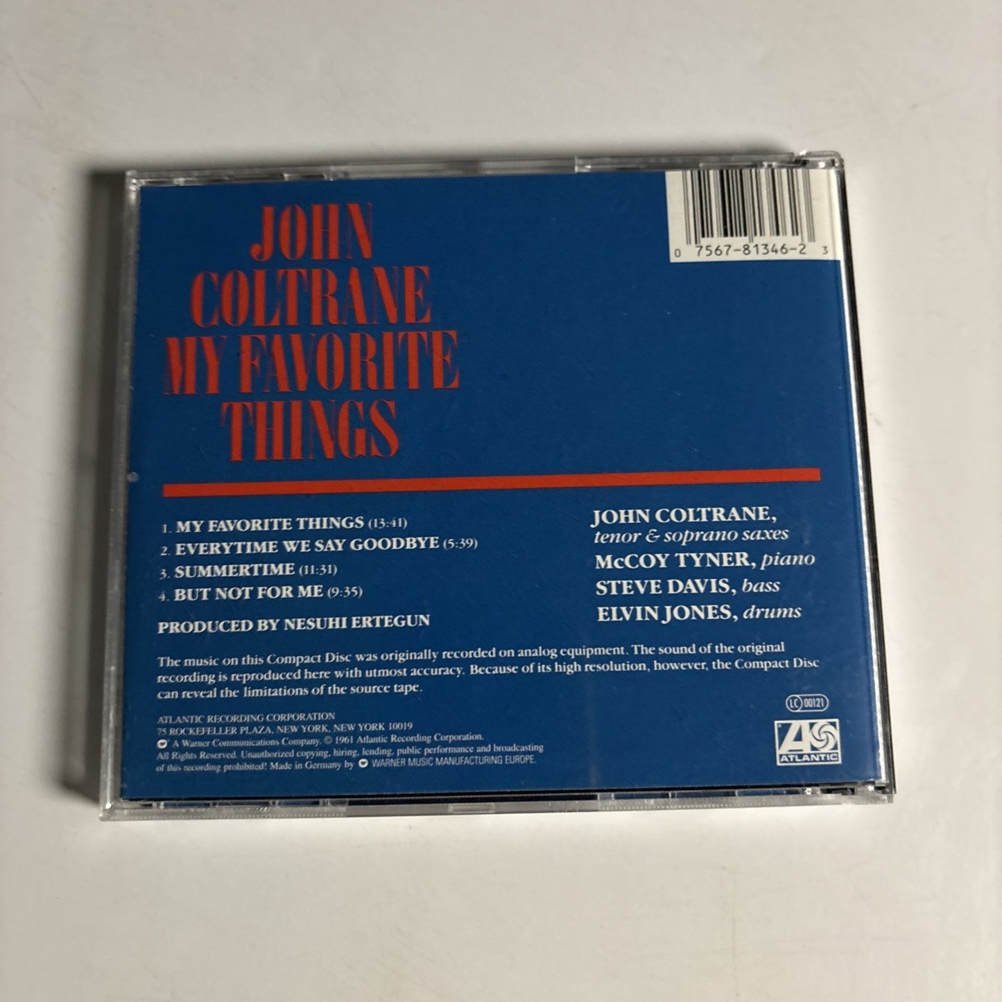 John Coltrane – My Favorite Things (CD, 1960) Europe 7567-81346-2
