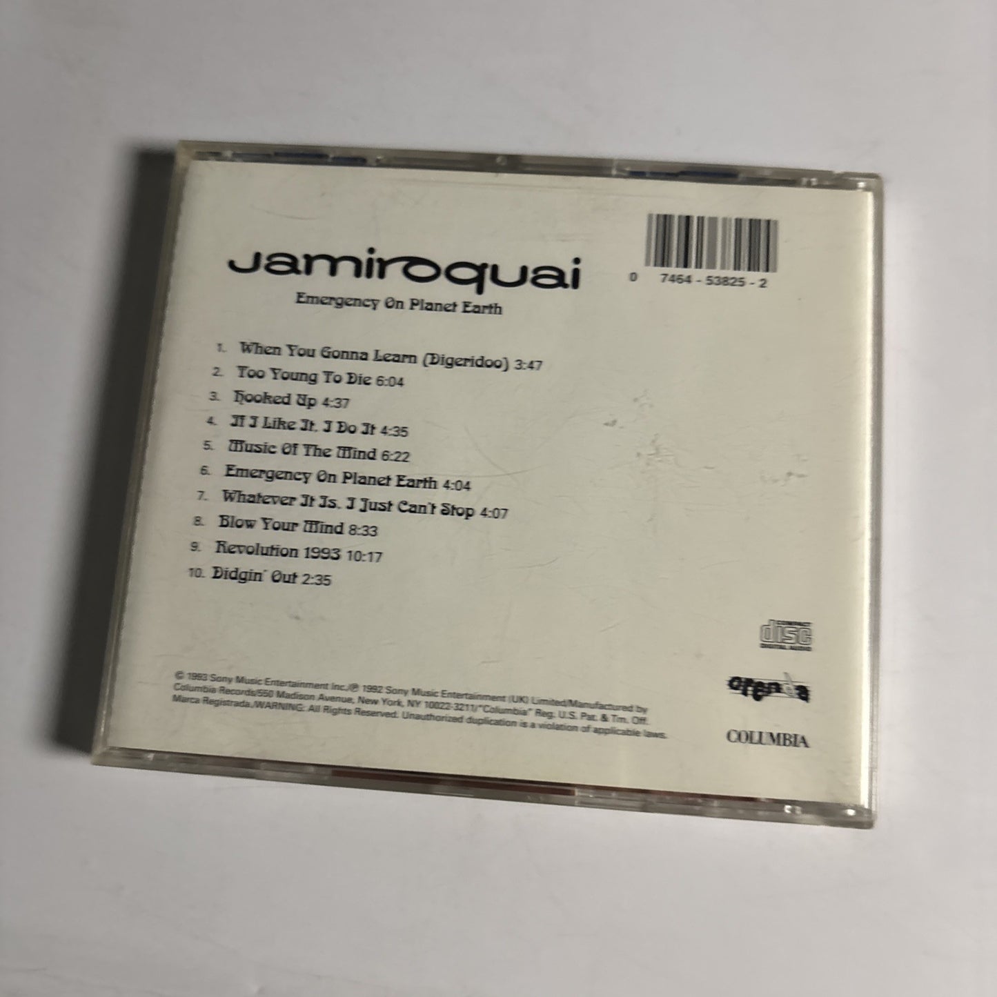 Jamiroquai – Emergency On Planet Earth (CD, 0) US CK 53825