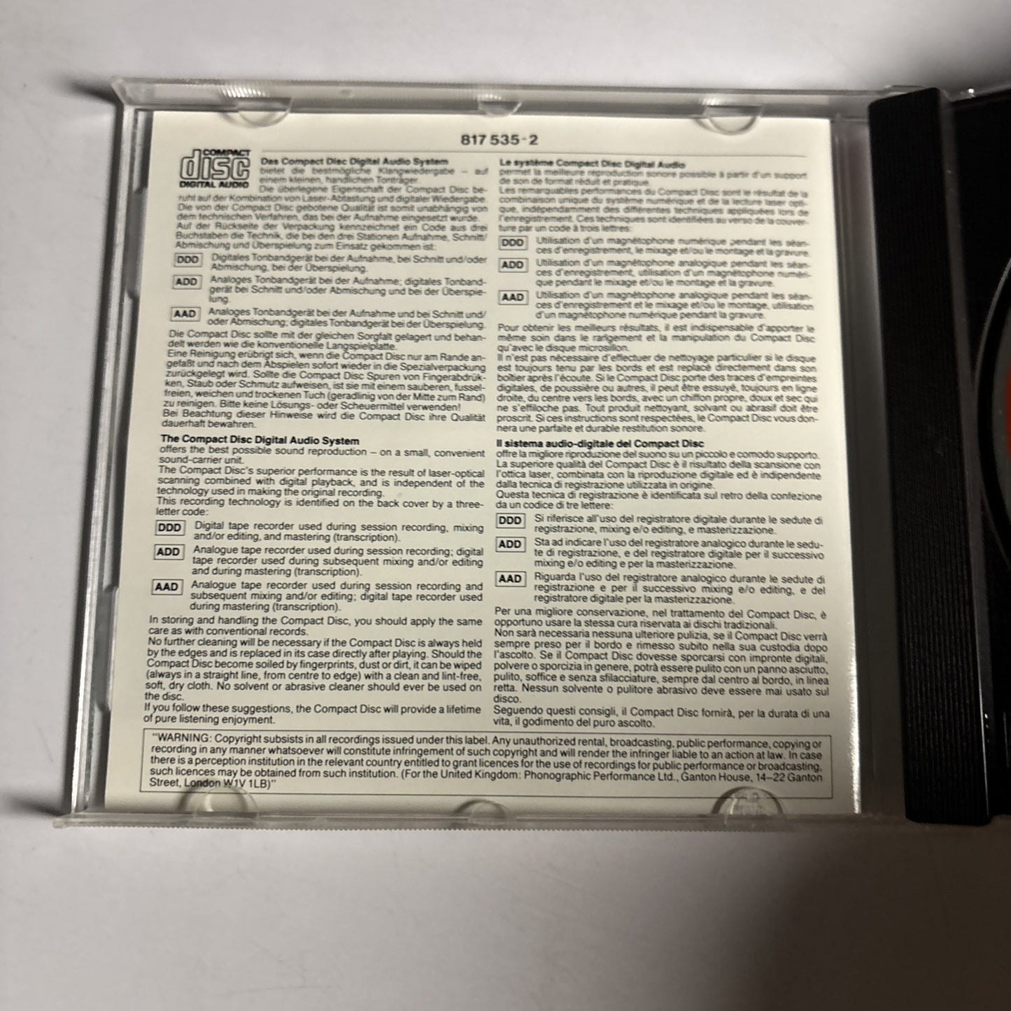 The Style Council – Café Bleu (CD, 1984) Europe 817 535-2