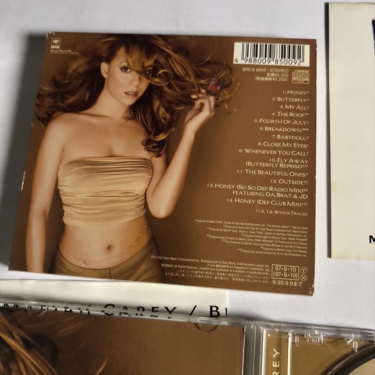 Mariah Carey – Butterfly (CD, 1997) Japan Bonus Track Slipcase SRCS 8500