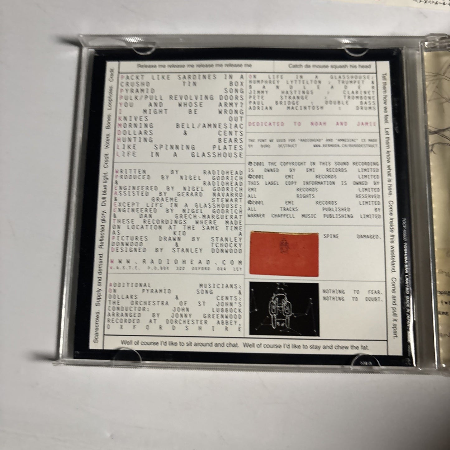 Radiohead, Radiohead – Amnesiac (CD, 2001) Japan obi TOCP-65800