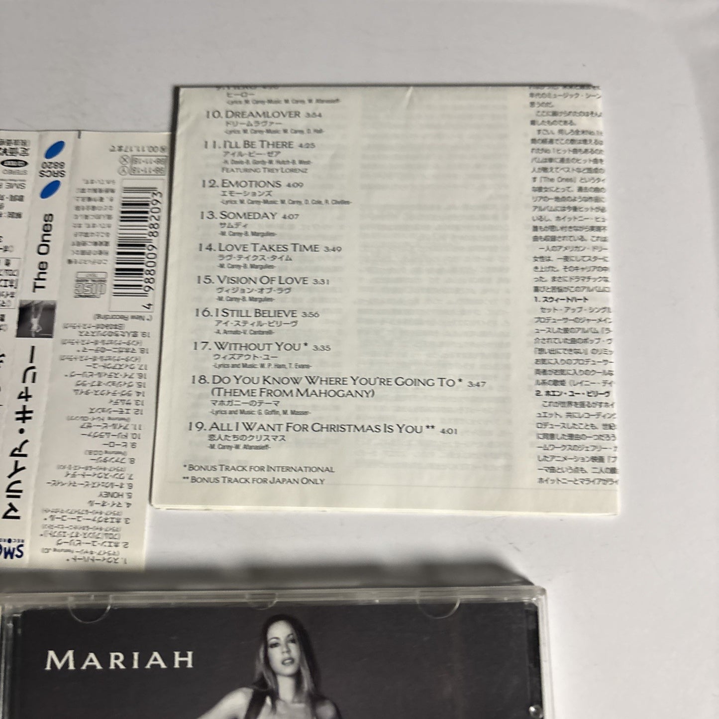 Mariah Carey – #1's (CD, 1998) Japan obi bonus track SRCS 8820