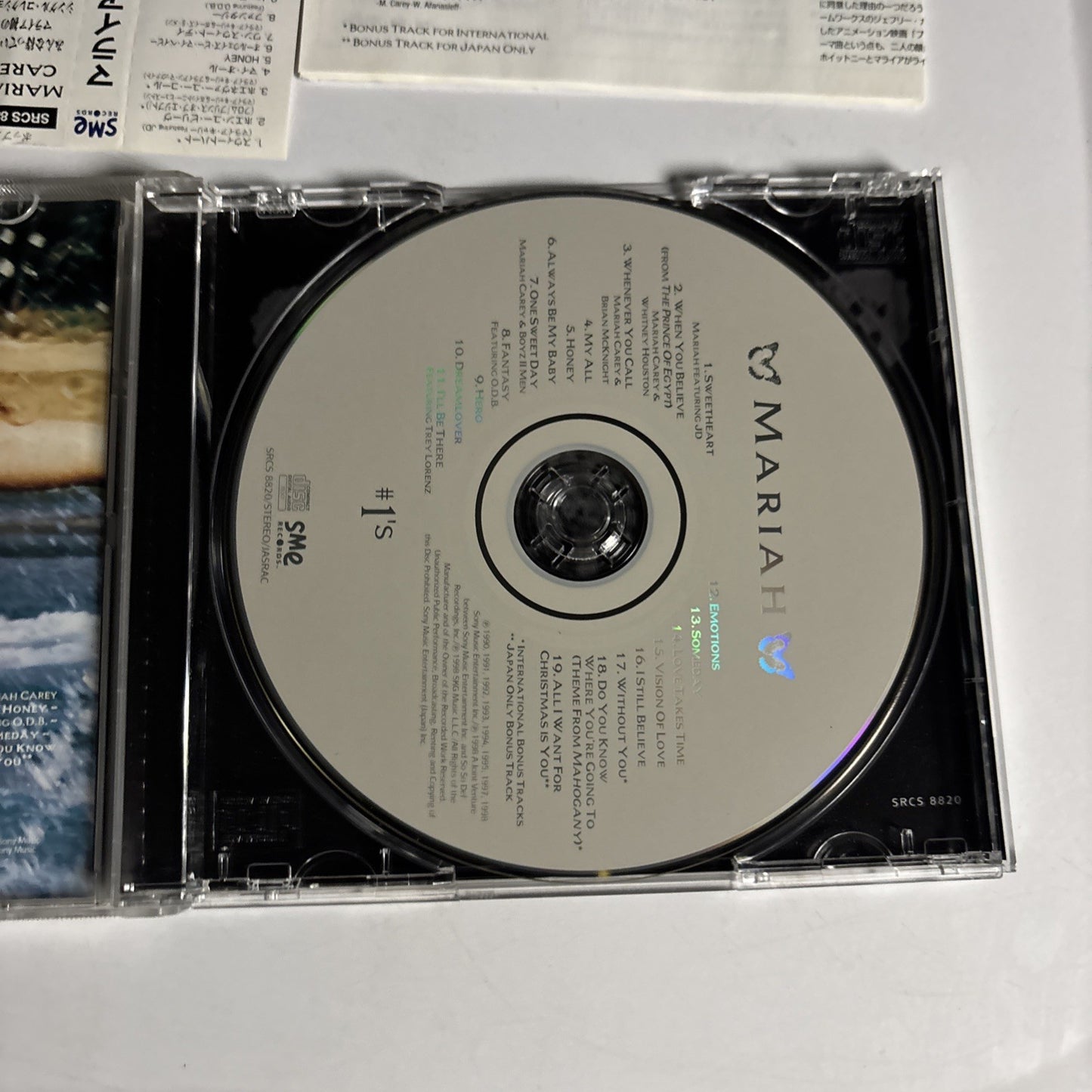 Mariah Carey – #1's (CD, 1998) Japan obi bonus track SRCS 8820