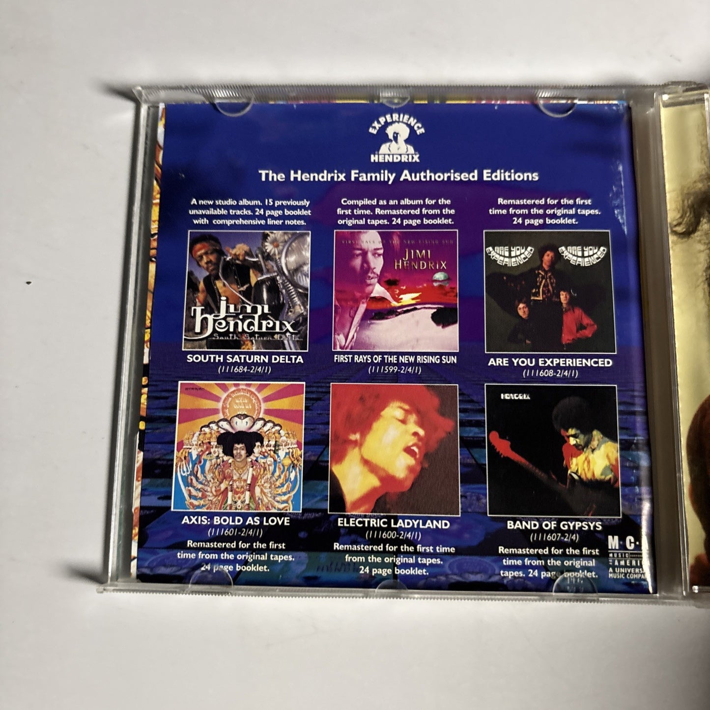The Jimi Hendrix Experience – Axis: Bold As Love (CD, 1997)  US MCAD-11601