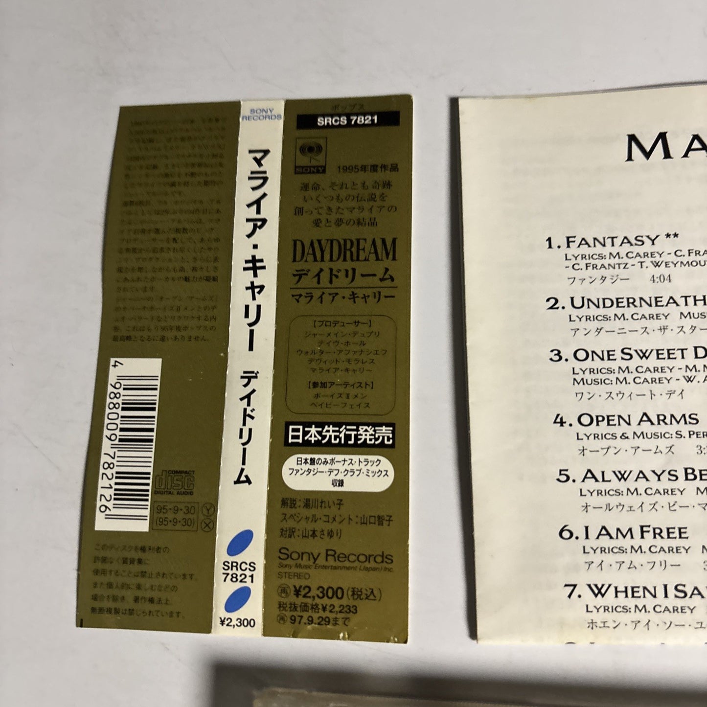 Mariah Carey – Daydream (CD, 1995)   srcs-7821 Japan obi