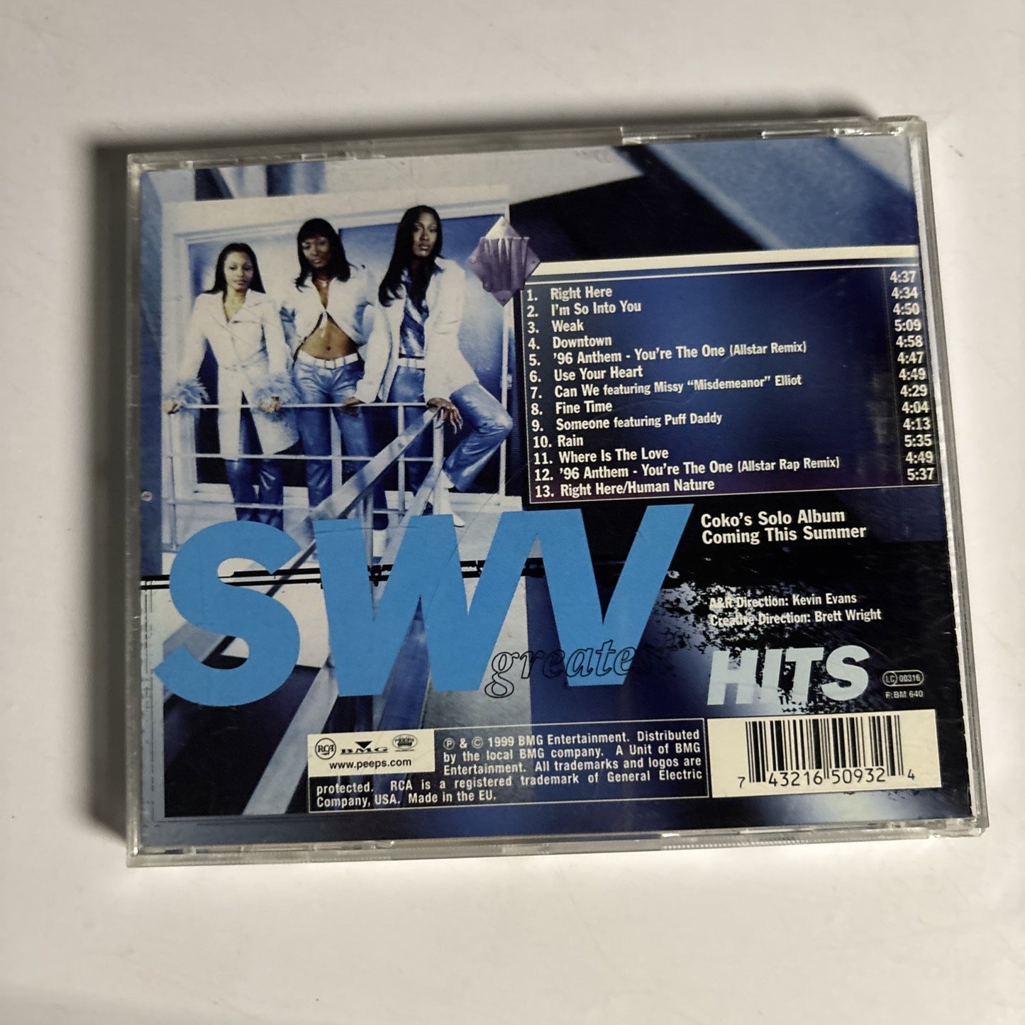 SWV – Greatest Hits (CD, 1999) Europe 74321650932