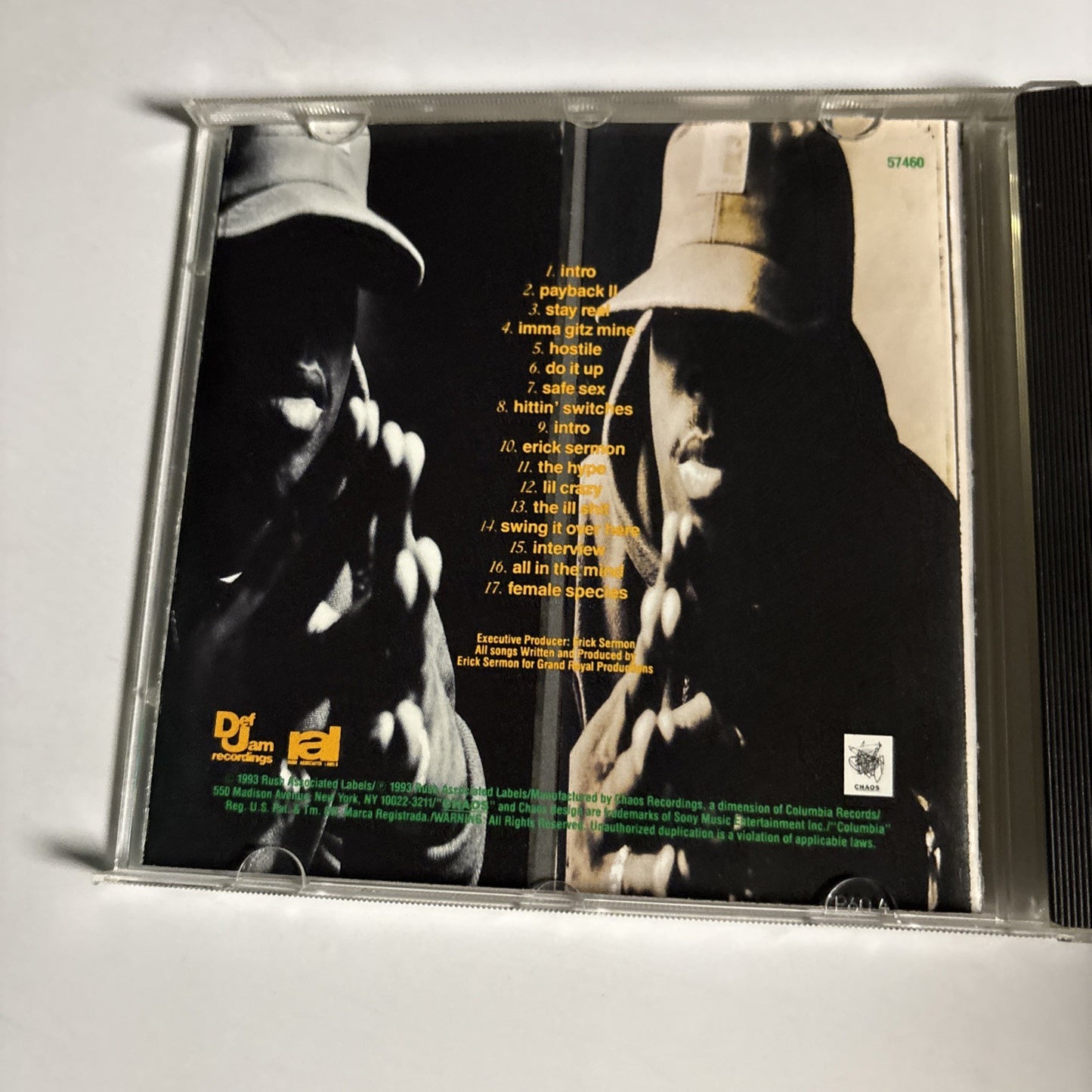 Erick Sermon – No Pressure (CD, 1993) US OK 57460