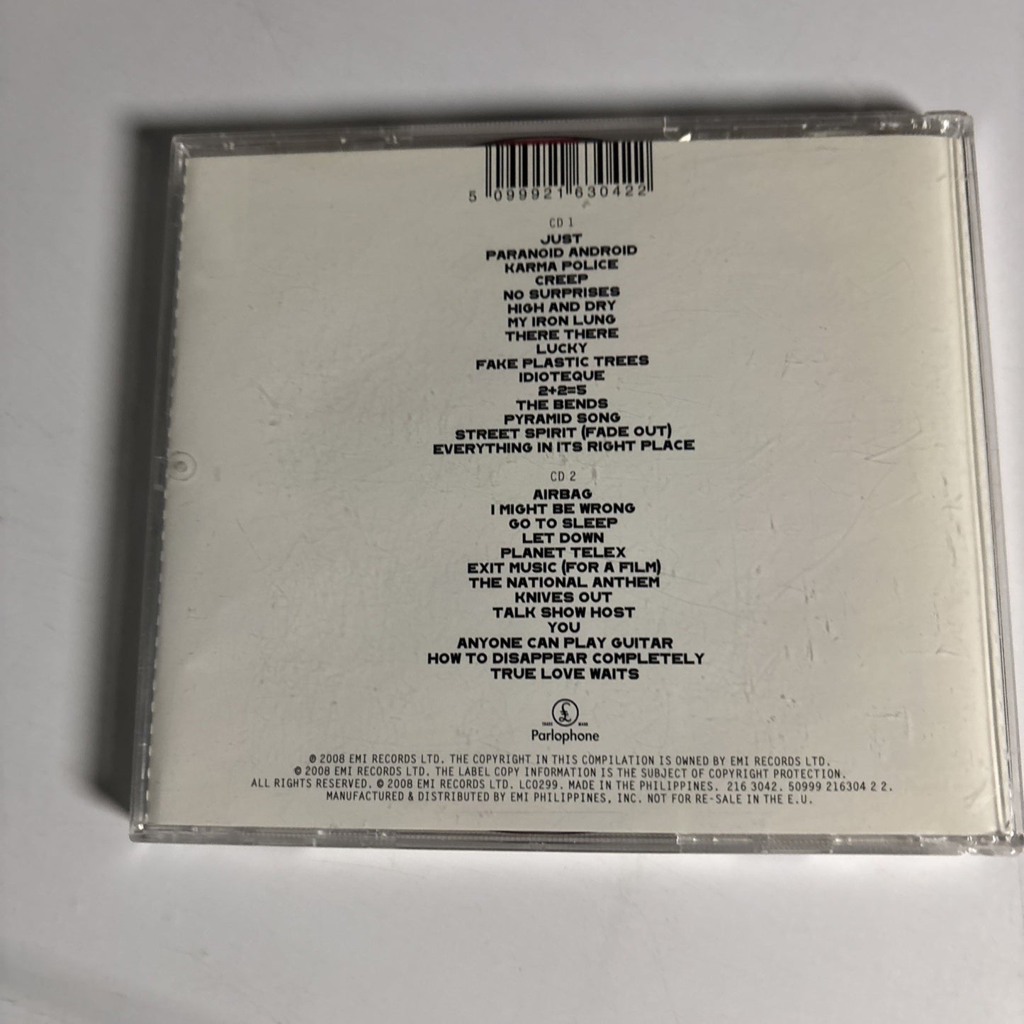 Radiohead – The Best Of  (CD, 2008) Europe 2-Disc 216 3042