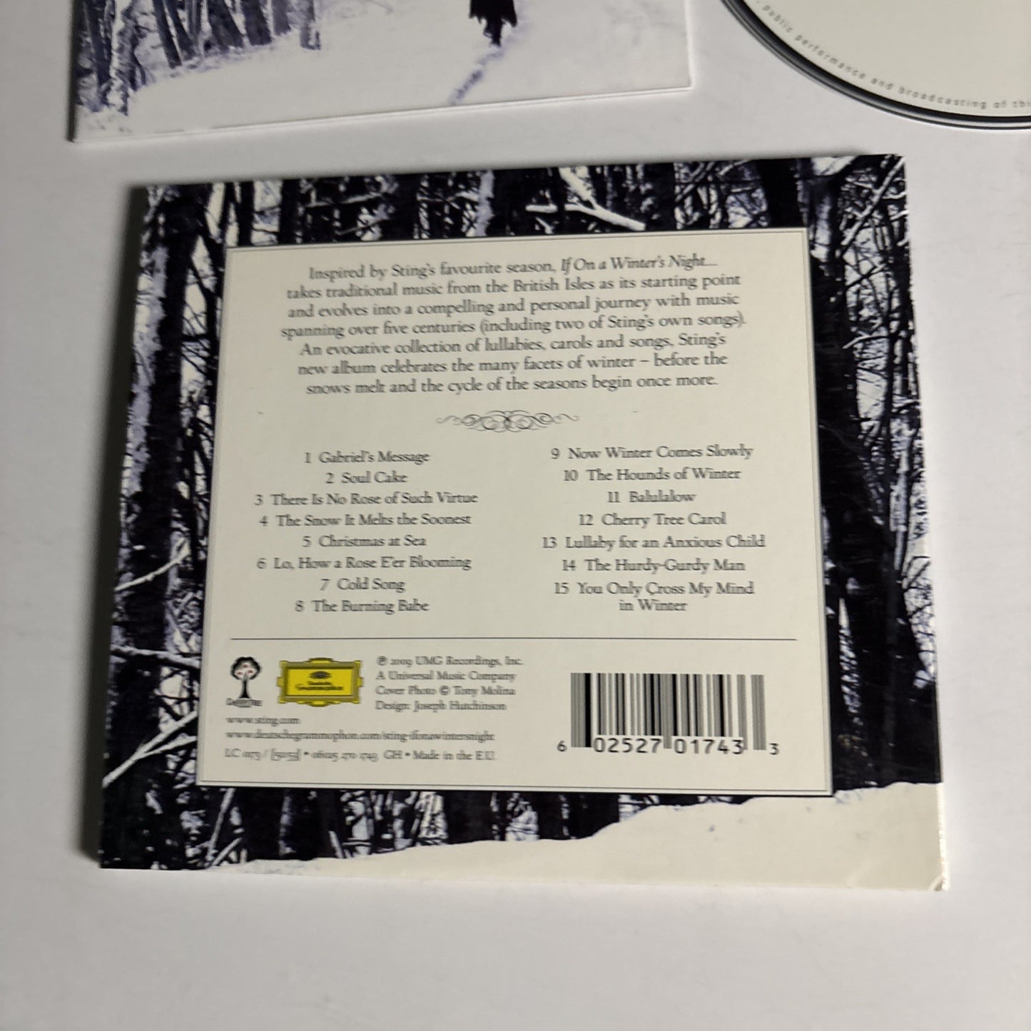 Sting – If On A Winter's Night... (CD, 2009) Europe Digipak 06025 270 1743
