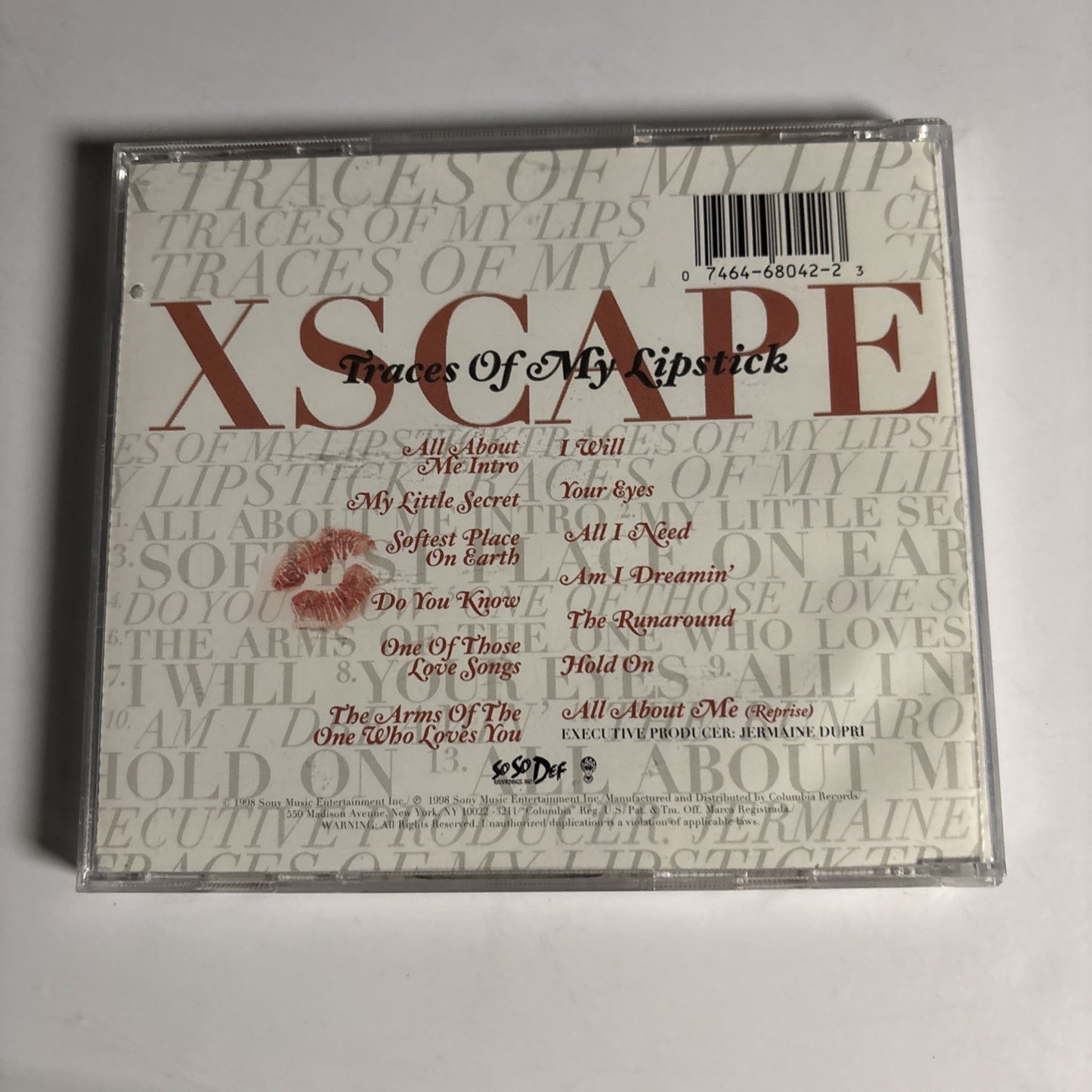 Xscape – Traces Of My Lipstick (CD, 1998) US CK-68042