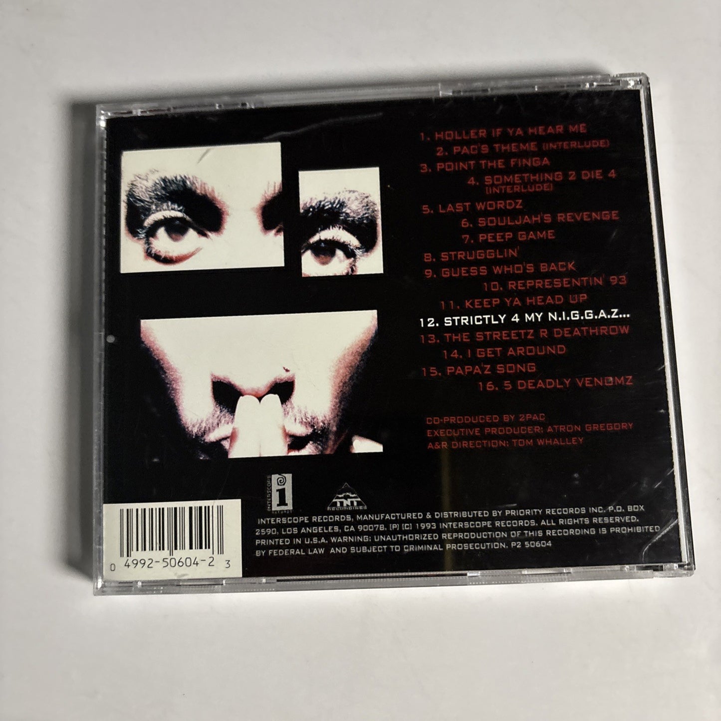 2Pac – Strictly 4 My N.I.G.G.A.Z. (CD, 1993) US P2 50604