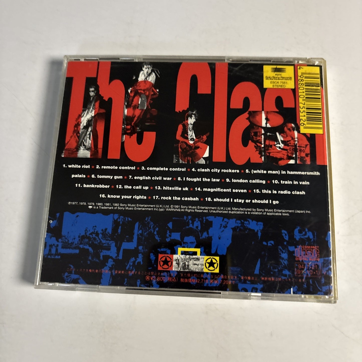 The Clash – The Singles (CD, 1994) Japan ESCA 7551