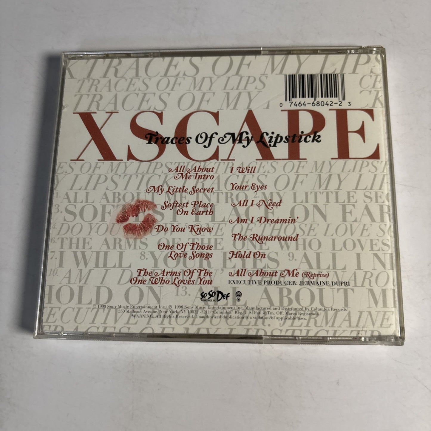 Xscape – Traces Of My Lipstick (CD 1998) US CK 68042