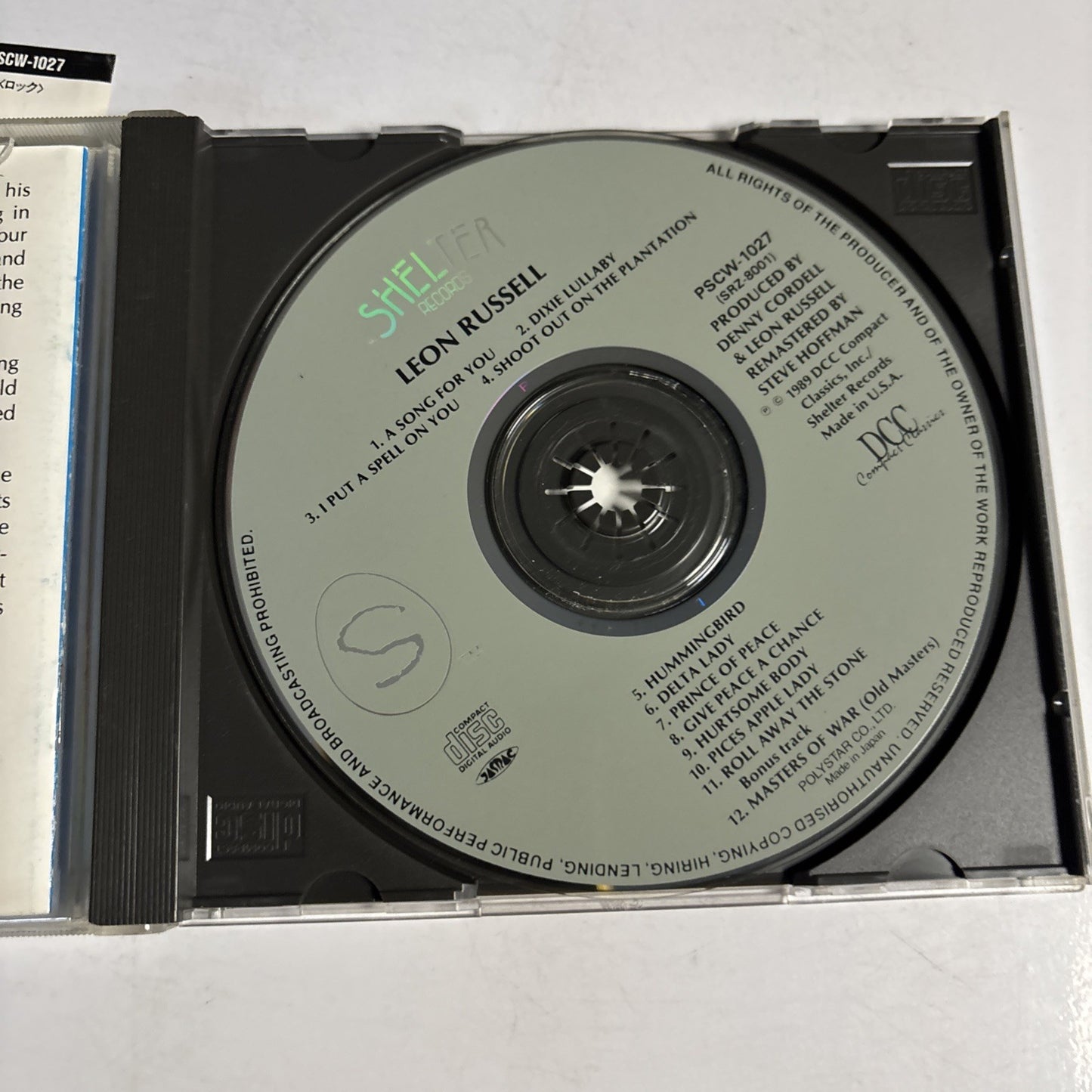 Leon Russell – Leon Russell (CD, 1990) Japan Bonus Track Obi PSCW-1027